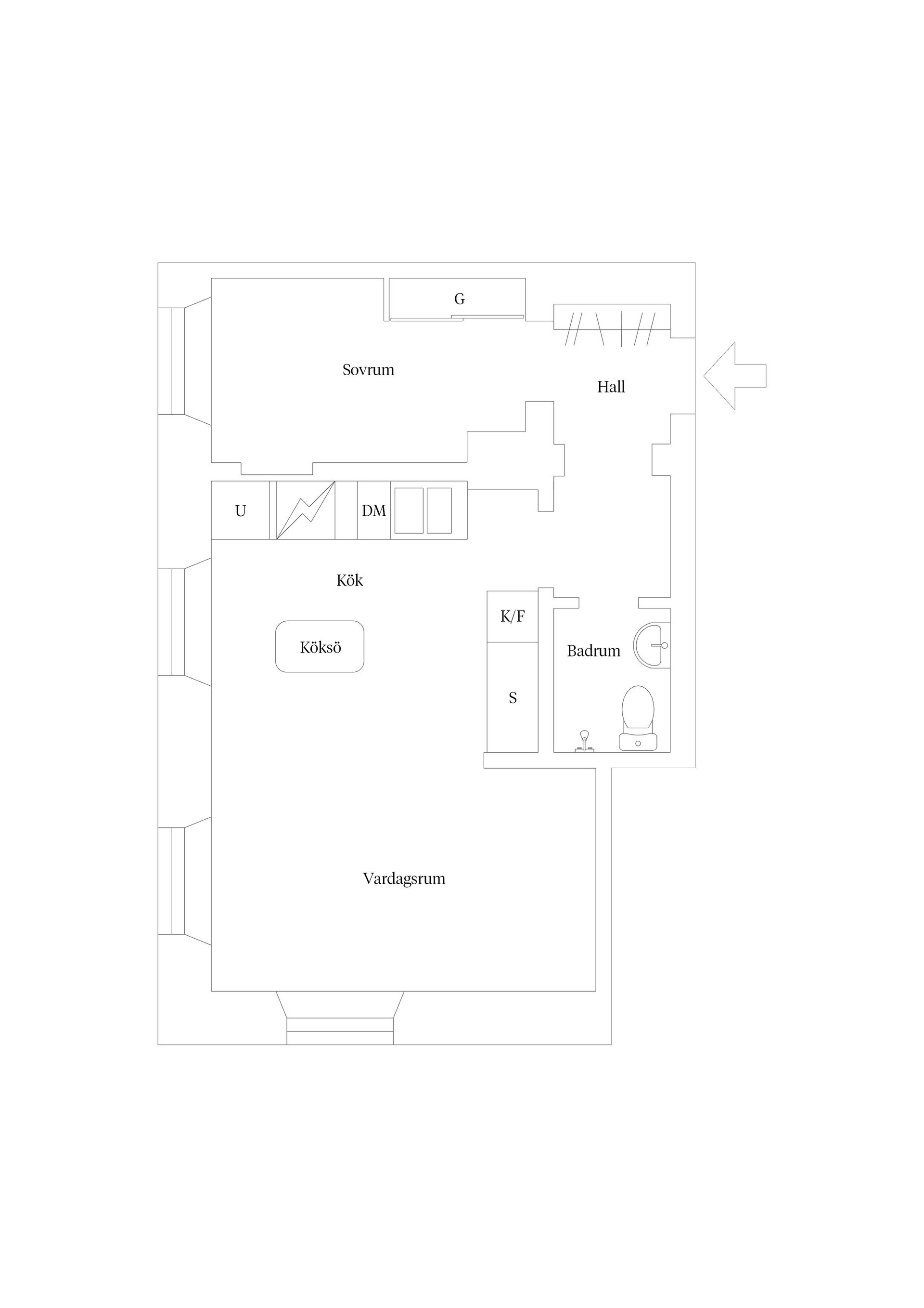 Bostadsrätt, Dalagatan 38A, i gårdshus, Vasastan, Stockholm