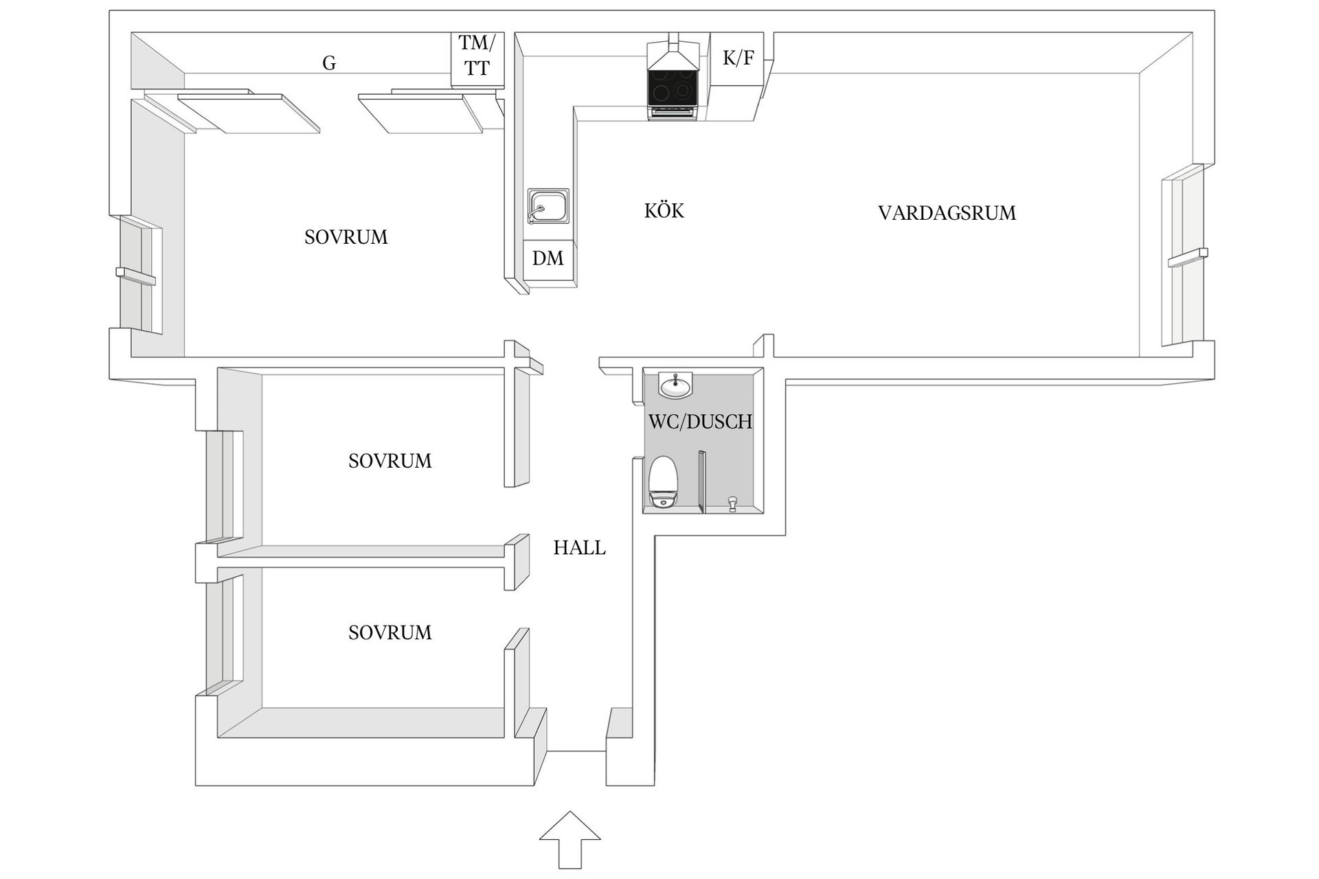 Bostadsrätt, Drottninggatan 53B, Norr, Helsingborg