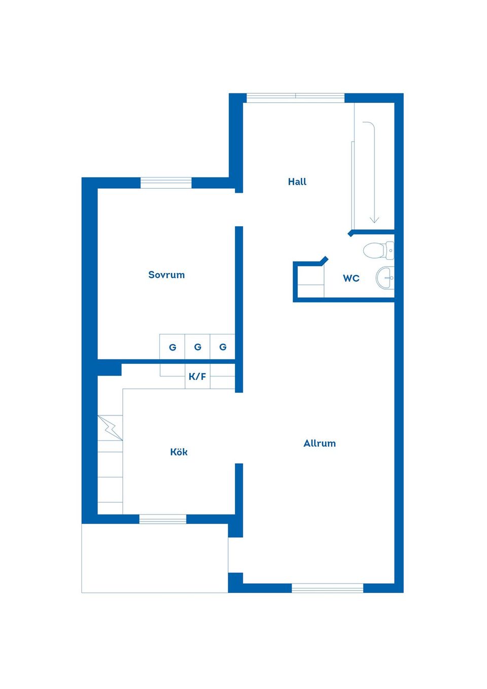 Bostadsrätt, Rosengatan 7C, Ronneby stad, Ronneby