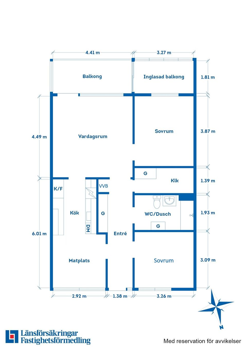 Bostadsrätt, Kvarngatan 5A, 2 vån, Verkstadstorget, Motala