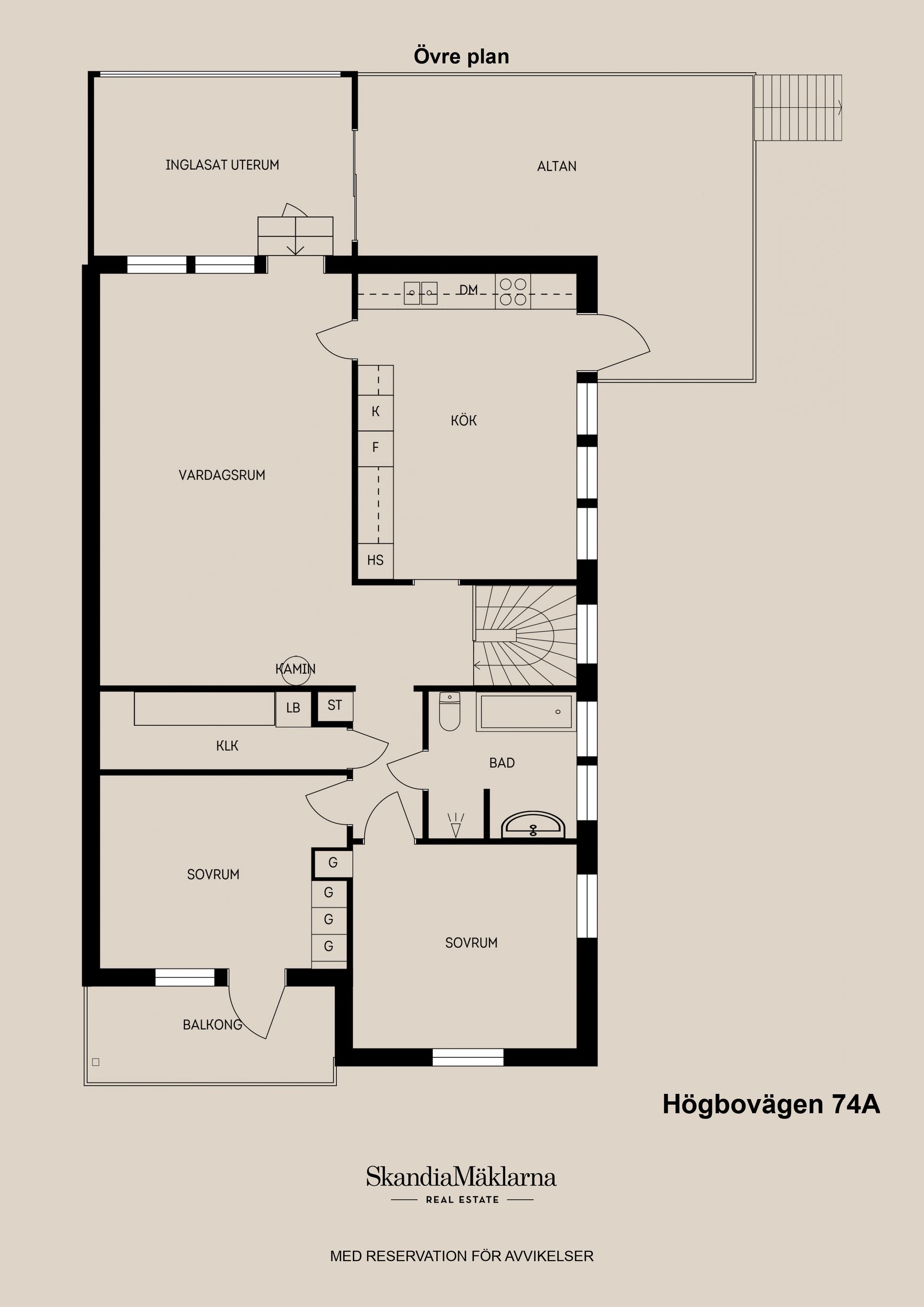 Villa, Högbovägen 74A, klangberget, Sandviken
