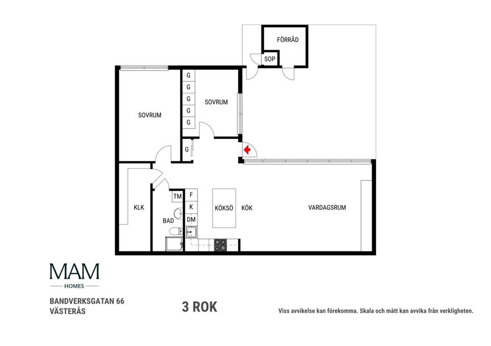Villa, Radhus, Bandverksgatan 66, Bäckby, Västerås