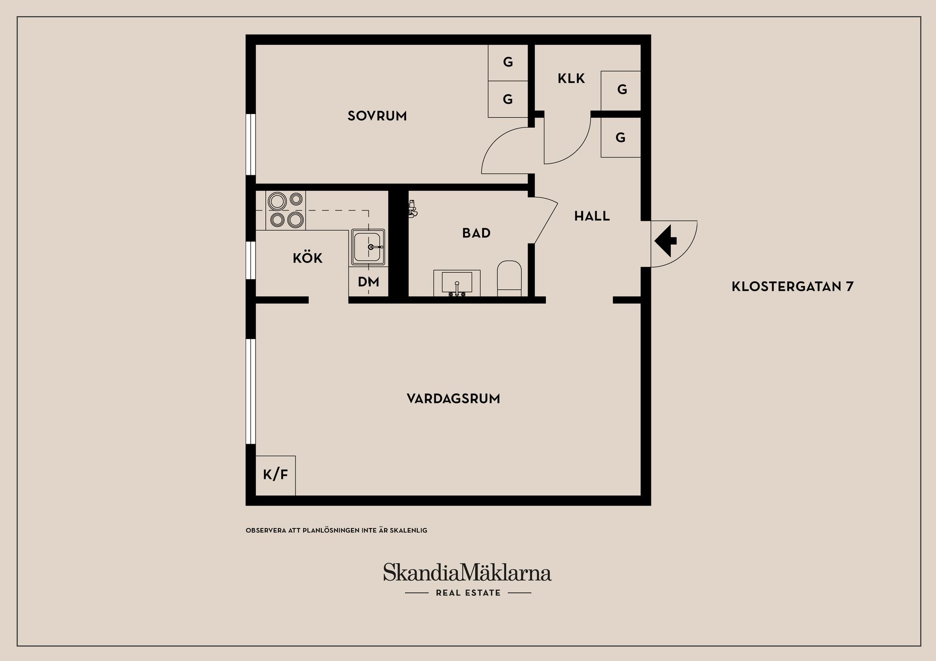 Bostadsrätt, Klostergatan 7, Gula Komarken, Kungälv