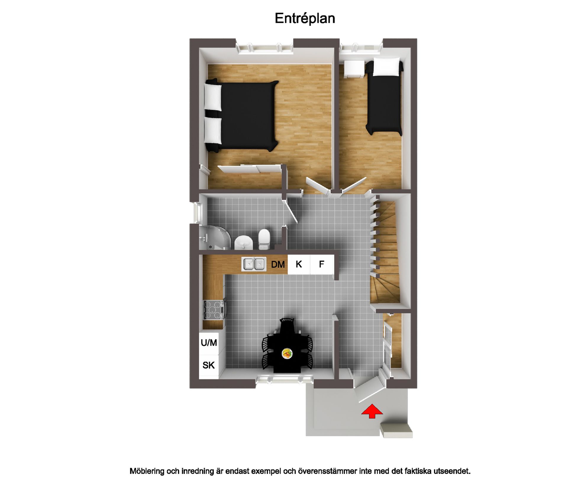 Villa, Radhus, Kottestigen 27, Vretarna / Tumba, Botkyrka