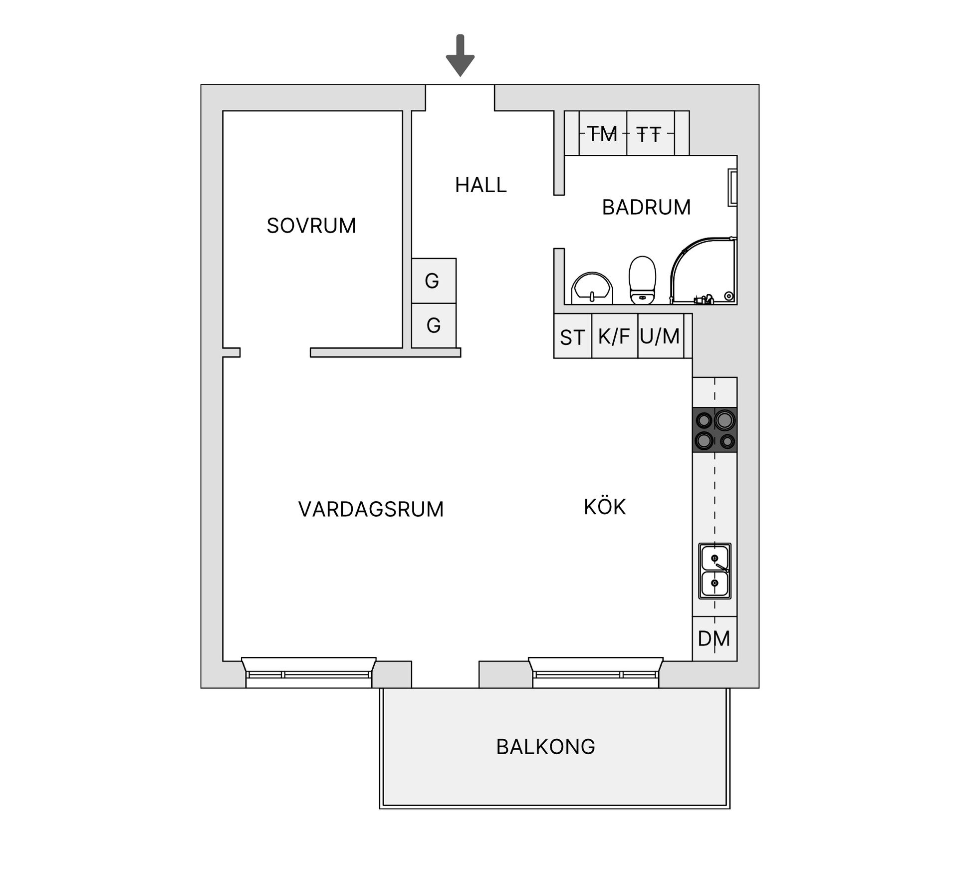 Bostadsrätt, Fredriksdalsgatan 16, 4tr, Hammarby Sjöstad, Stockholm