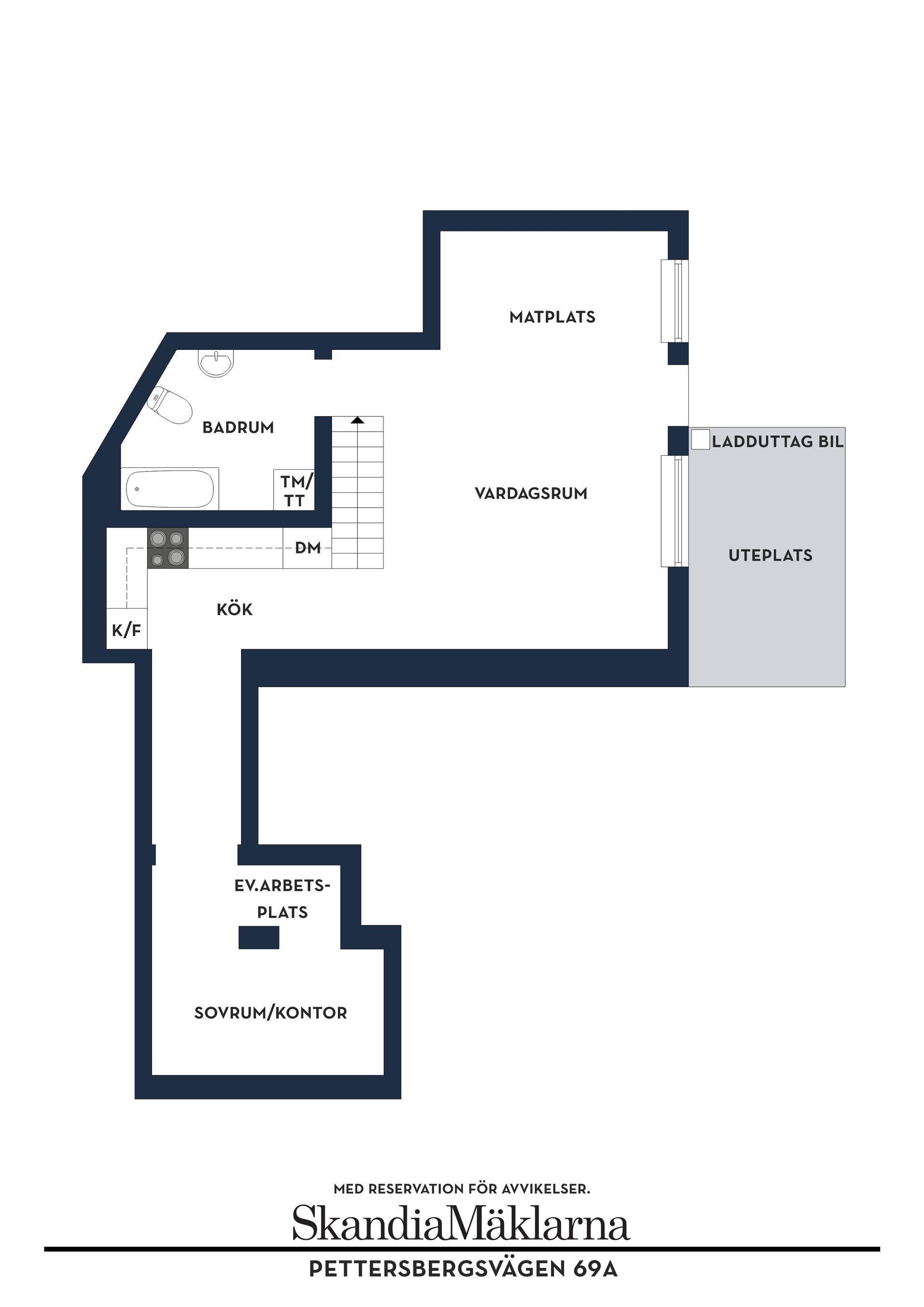 Bostadsrätt, Pettersbergsvägen 69A, Mälarhöjden, Stockholm