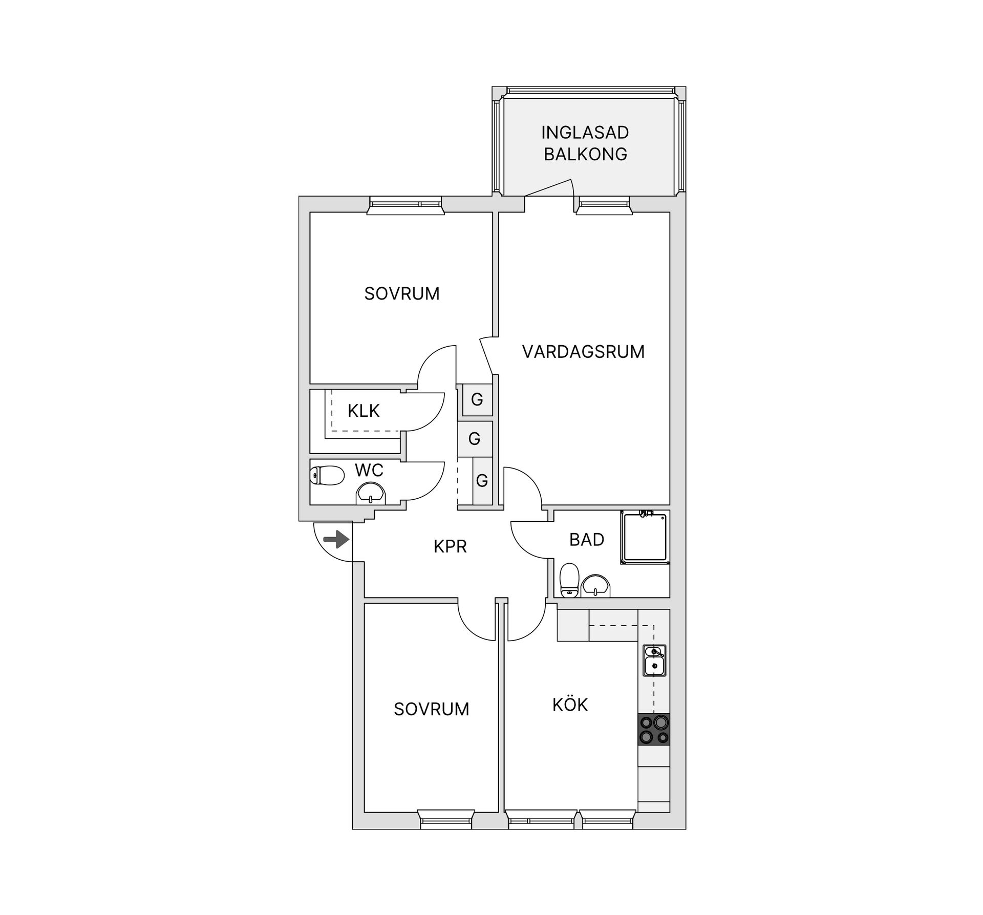 Bostadsrätt, Högarörsgatan 19, Lagavallen, Ljungby