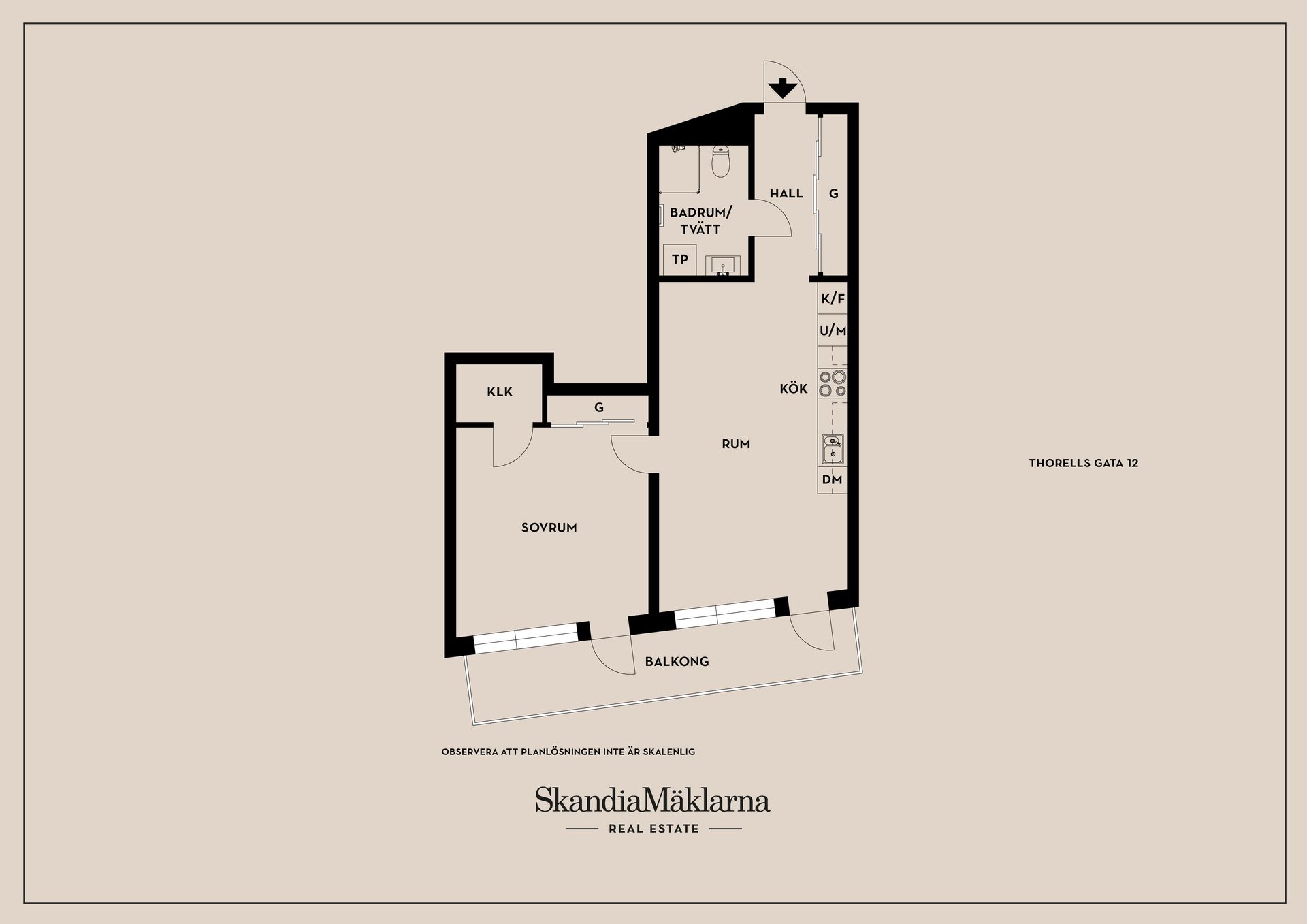 Bostadsrätt, Thorells gata 12, Övre Vasastaden/Centralt, Linköping