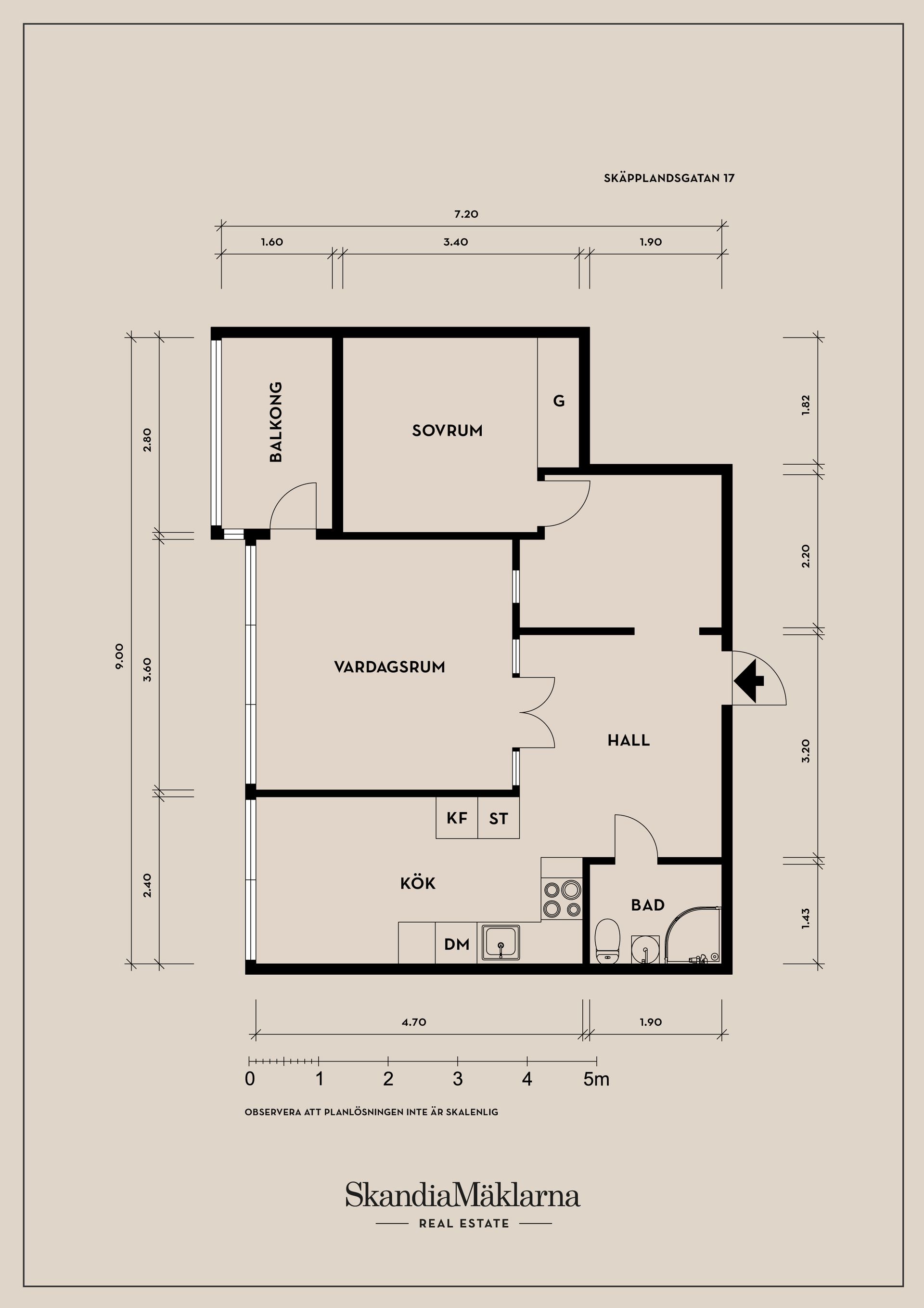 Bostadsrätt, Skäpplandsgatan 17, Högsbo, Göteborg