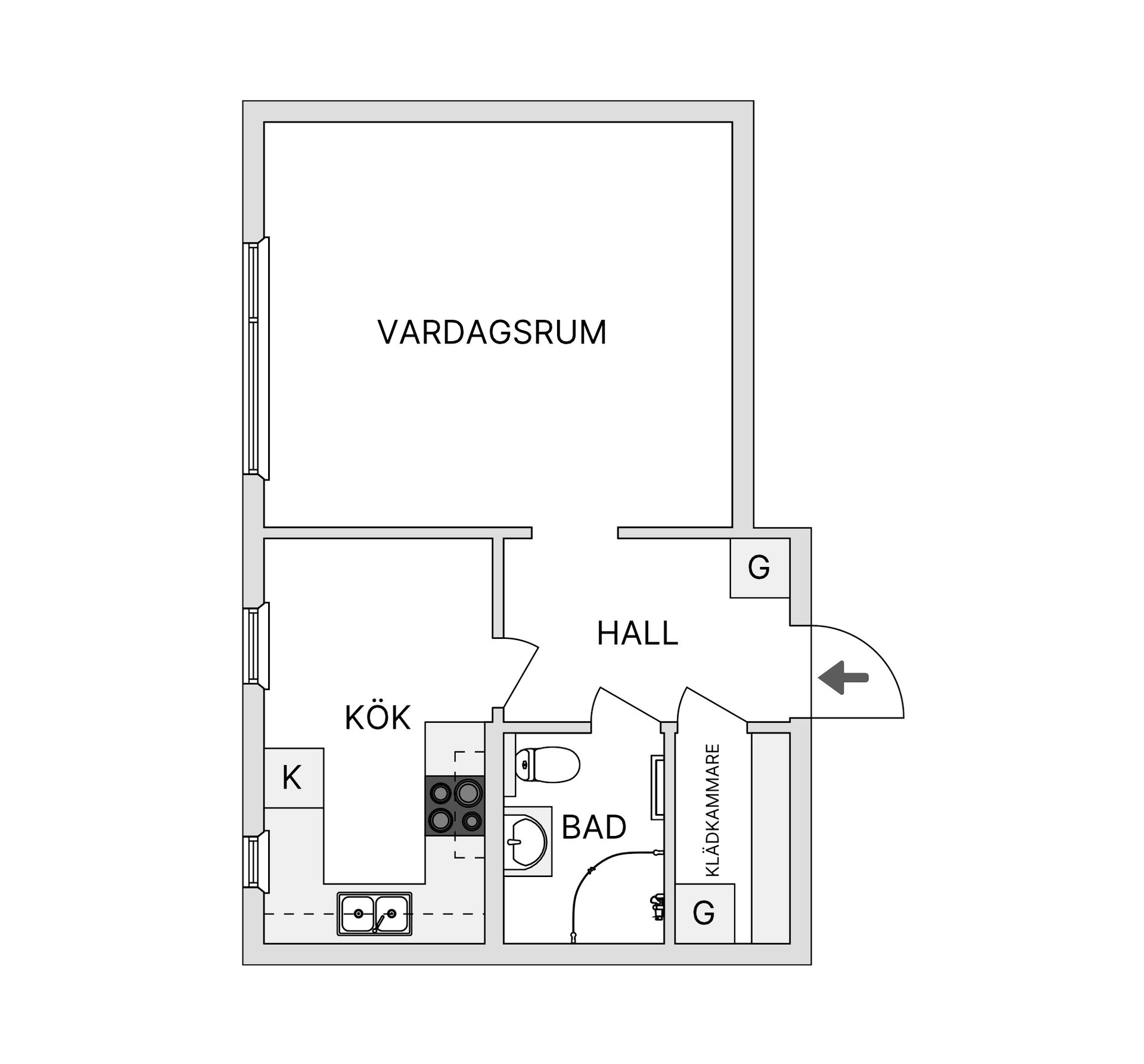 Bostadsrätt, Backsläntsgatan 3A, Hässleholm - Väster, Hässleholm