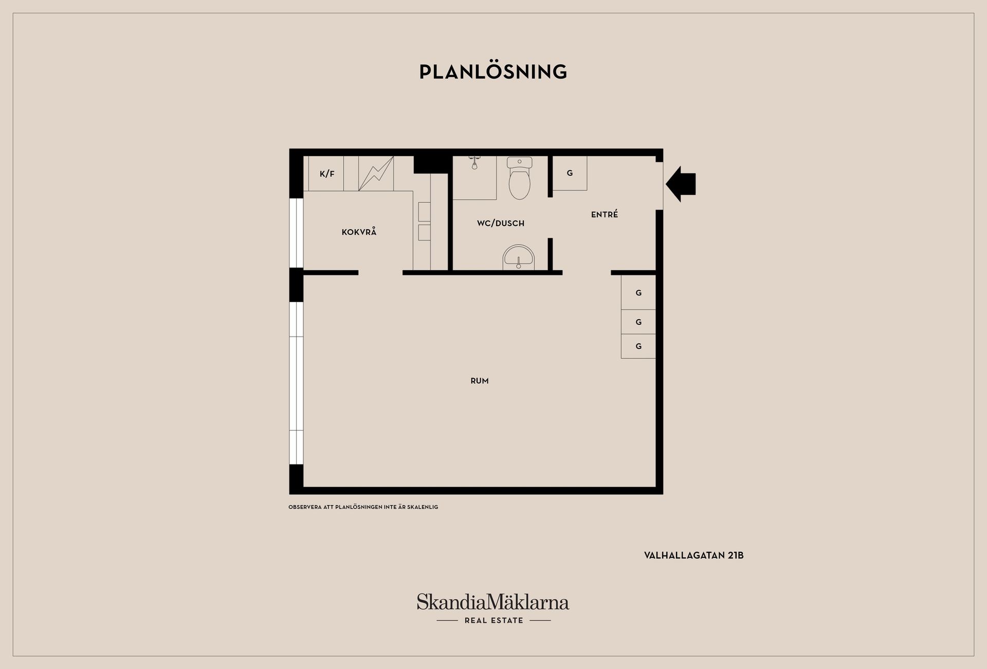 Bostadsrätt, Valhallagatan 21B, Skara