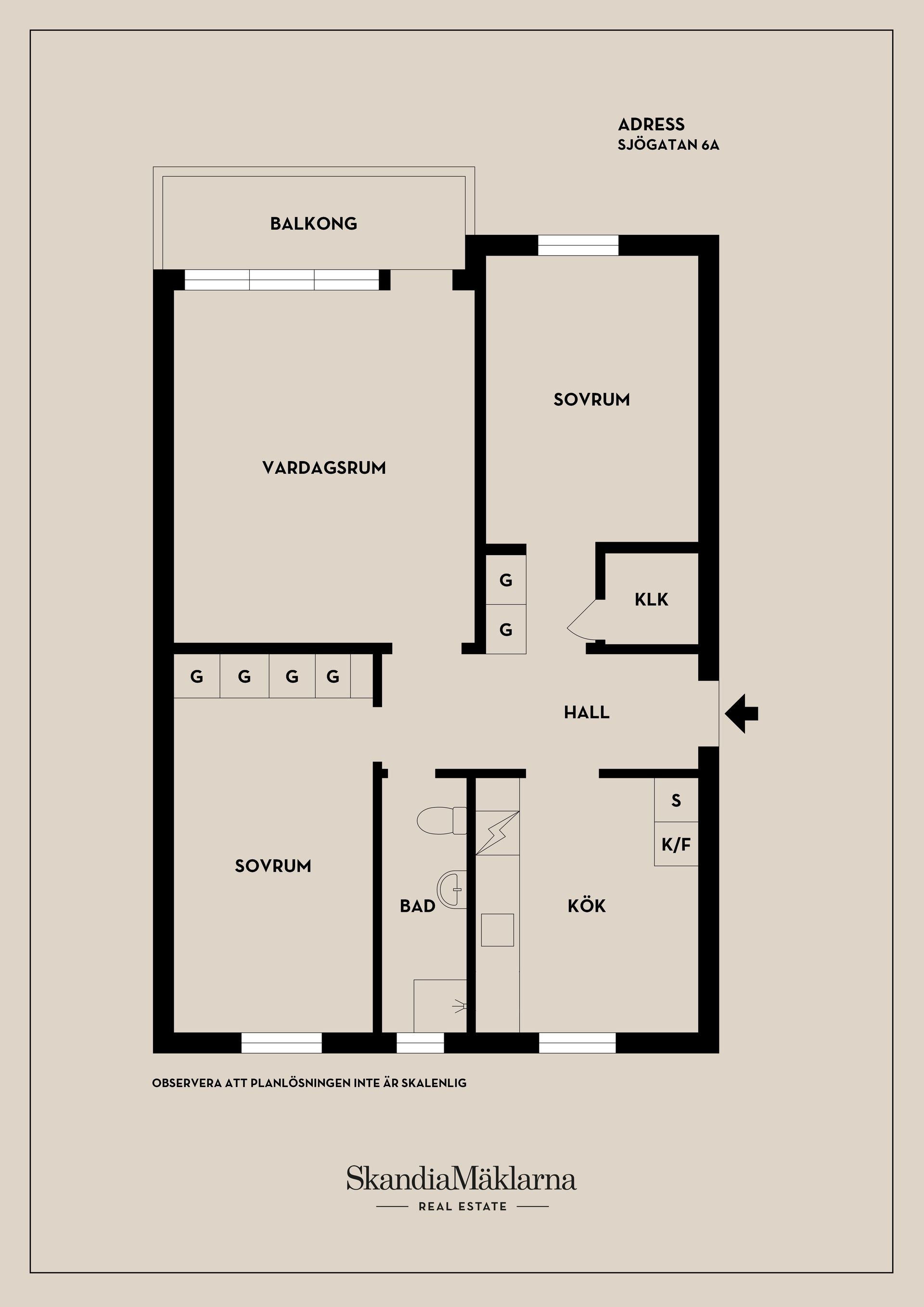 Bostadsrätt, Sjögatan 6A, Centrala Oxelösund, Oxelösund