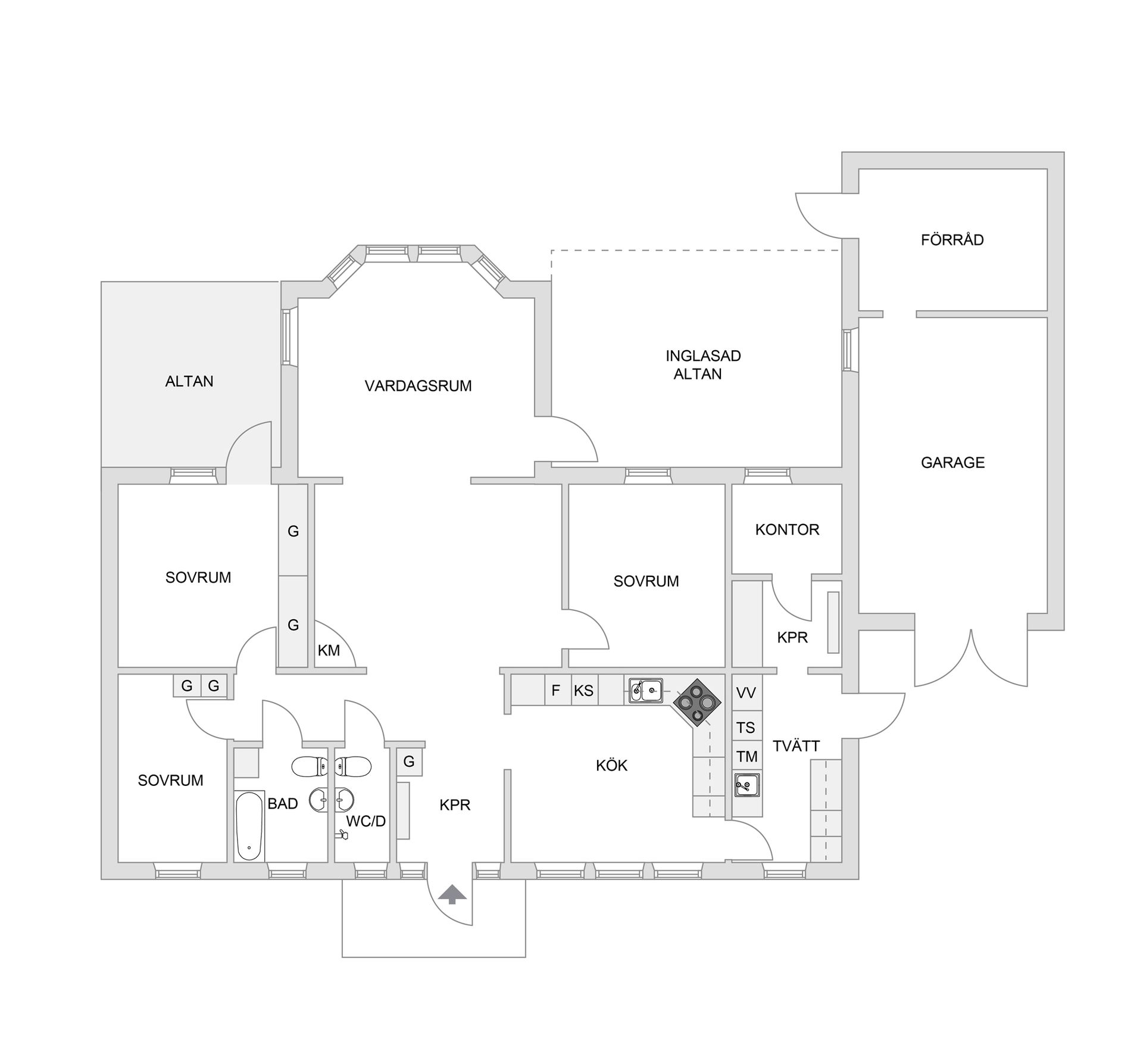 Villa, Nyponstigen 4, Dalliden, Kil