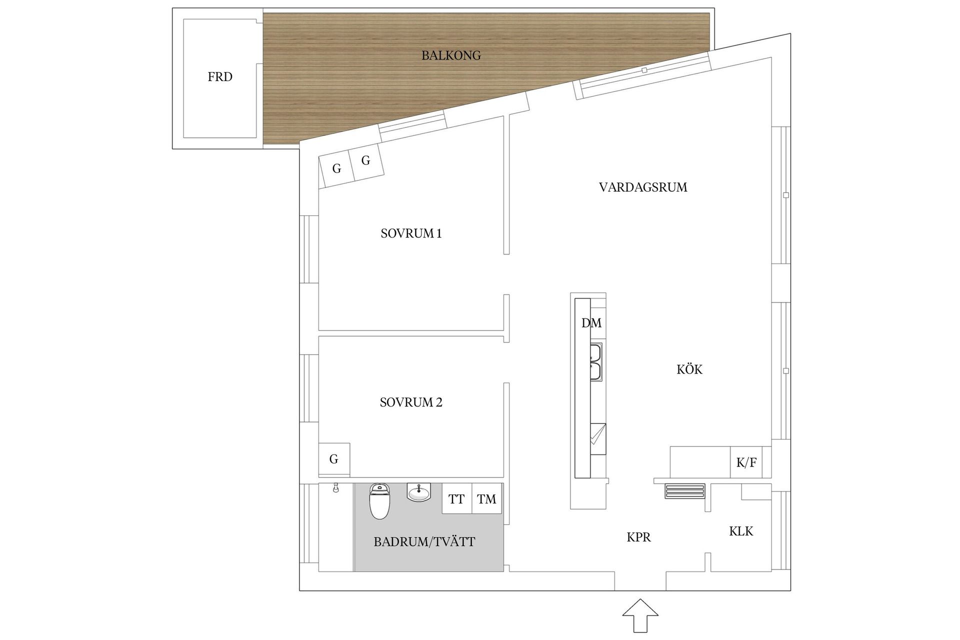 Bostadsrätt, Alpvägen 14, vån 3/3, Bromma - Mariehäll, Stockholm