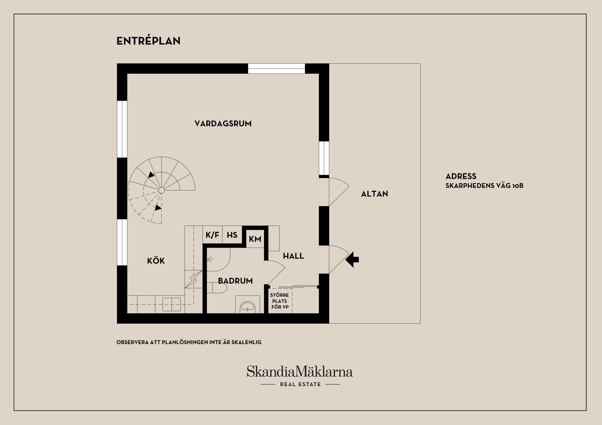 Radhus, Skarphedens väg 10B, Glömsta, Huddinge