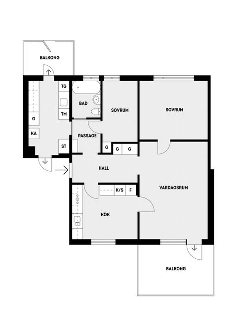 Bostadsrätt, Karlsholmsvägen 3C, Viggbyholm, Täby