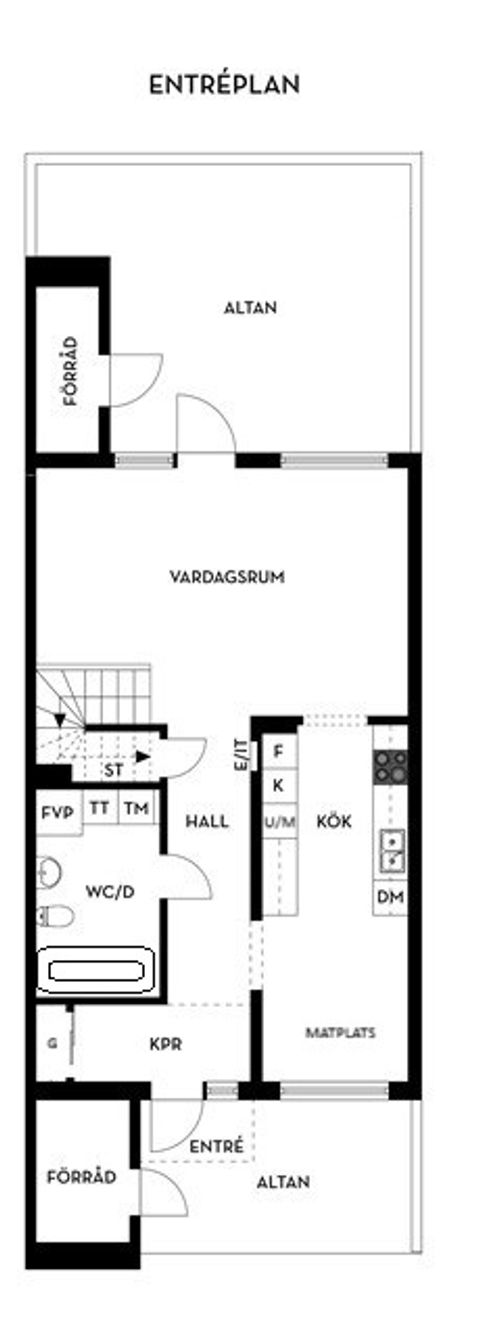 Radhus, Löjtnantsgränd 30, Barkarbystaden, Järfälla