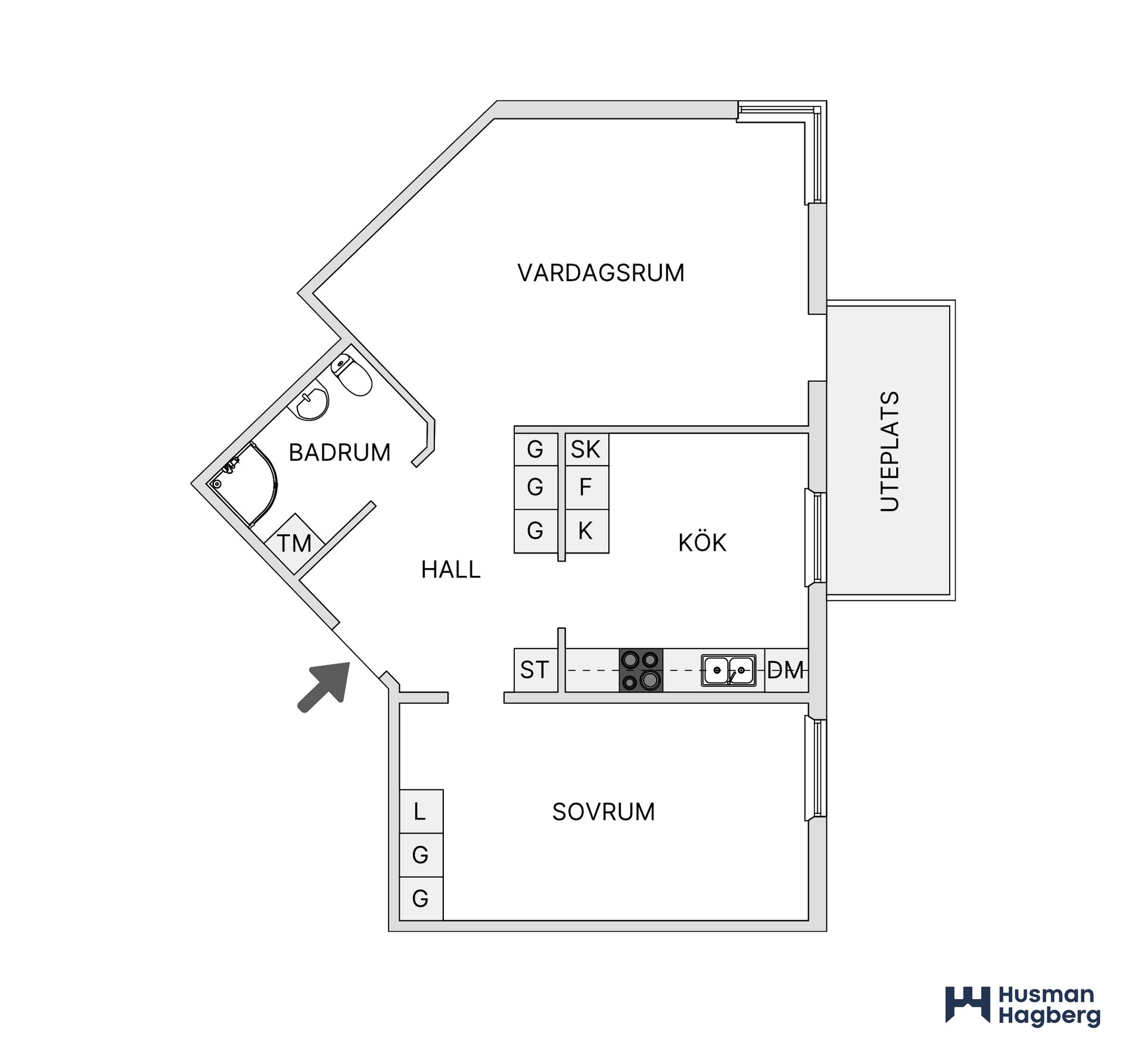 Bostadsrätt, Nybrogatan 16, Teg, Umeå