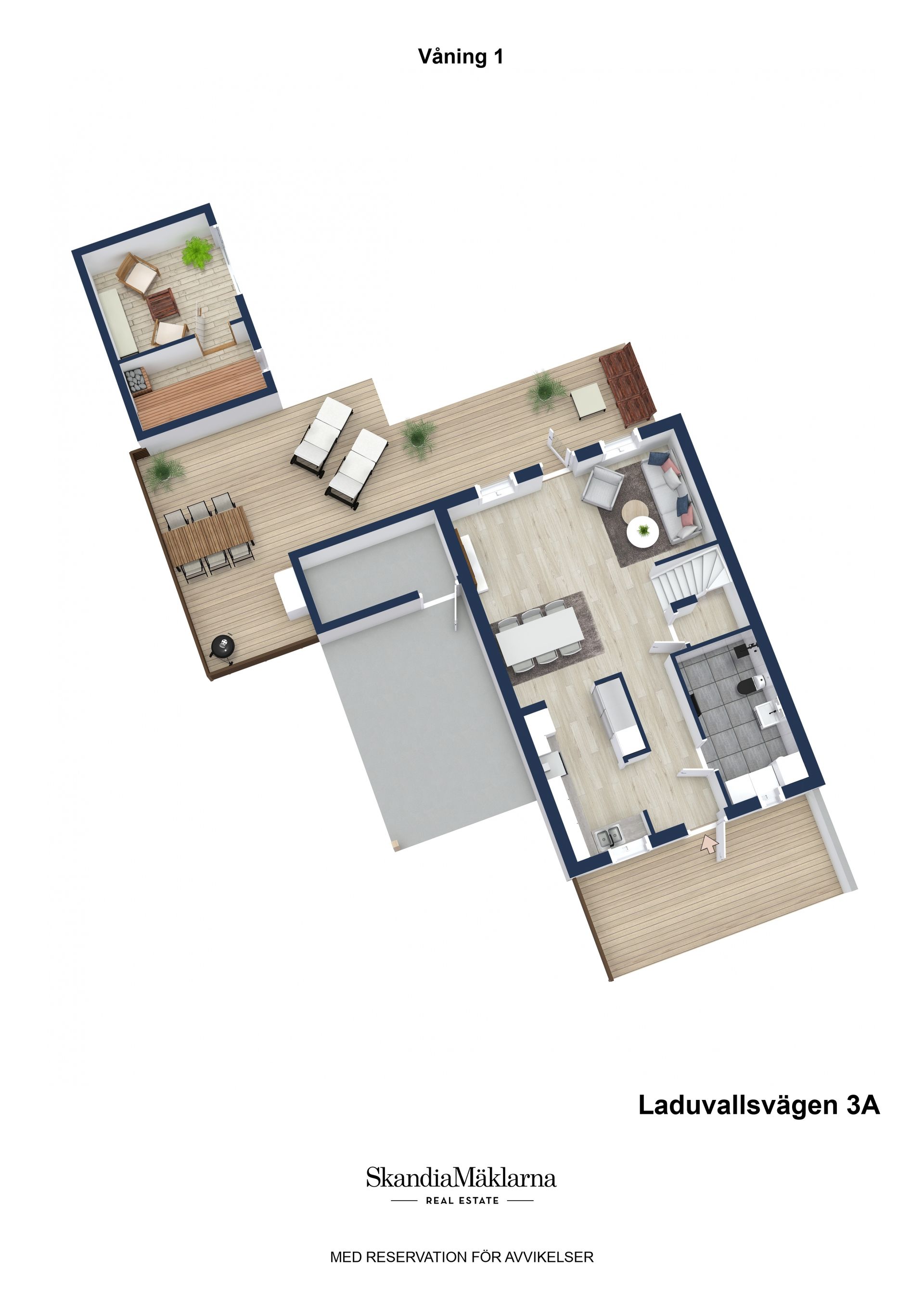 Radhus, Laduvallsvägen 3A, Säljan, Sandviken