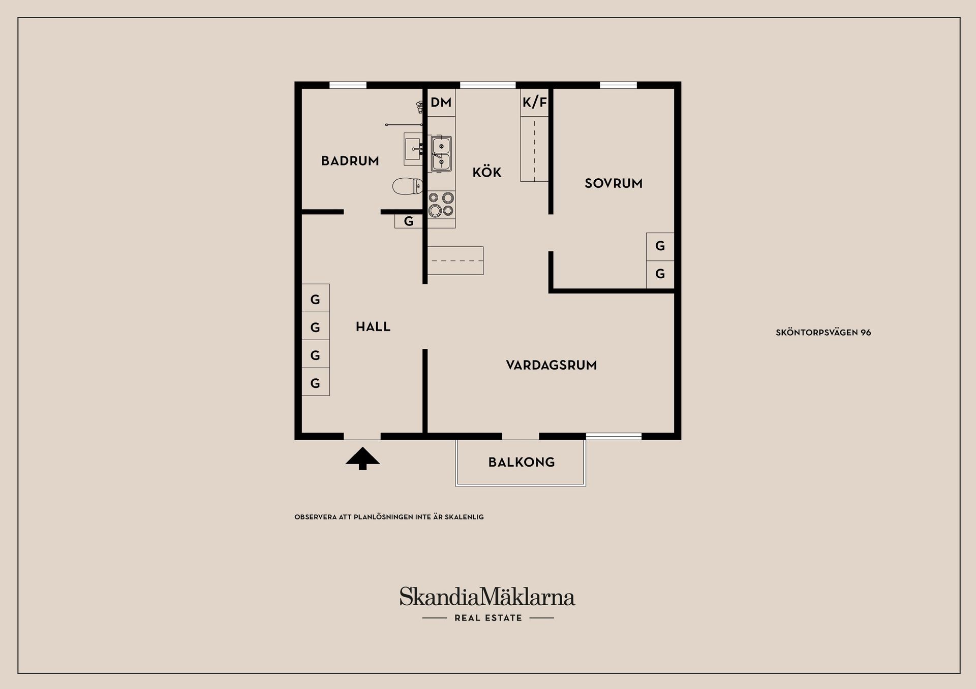 Bostadsrätt, Sköntorpsvägen 96, Stockholm