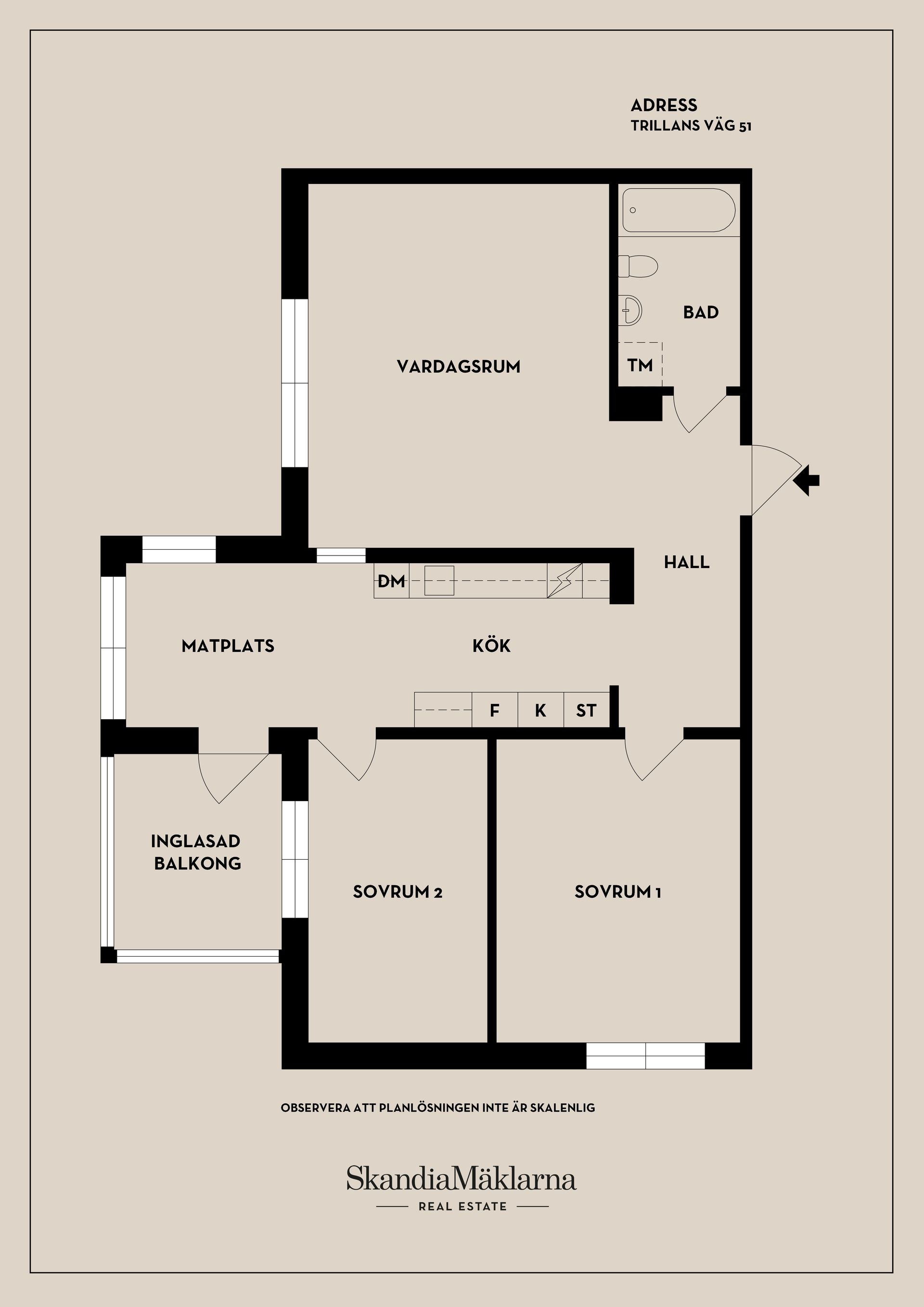 Bostadsrätt, Trillans väg 51, Jarlaberg, Nacka
