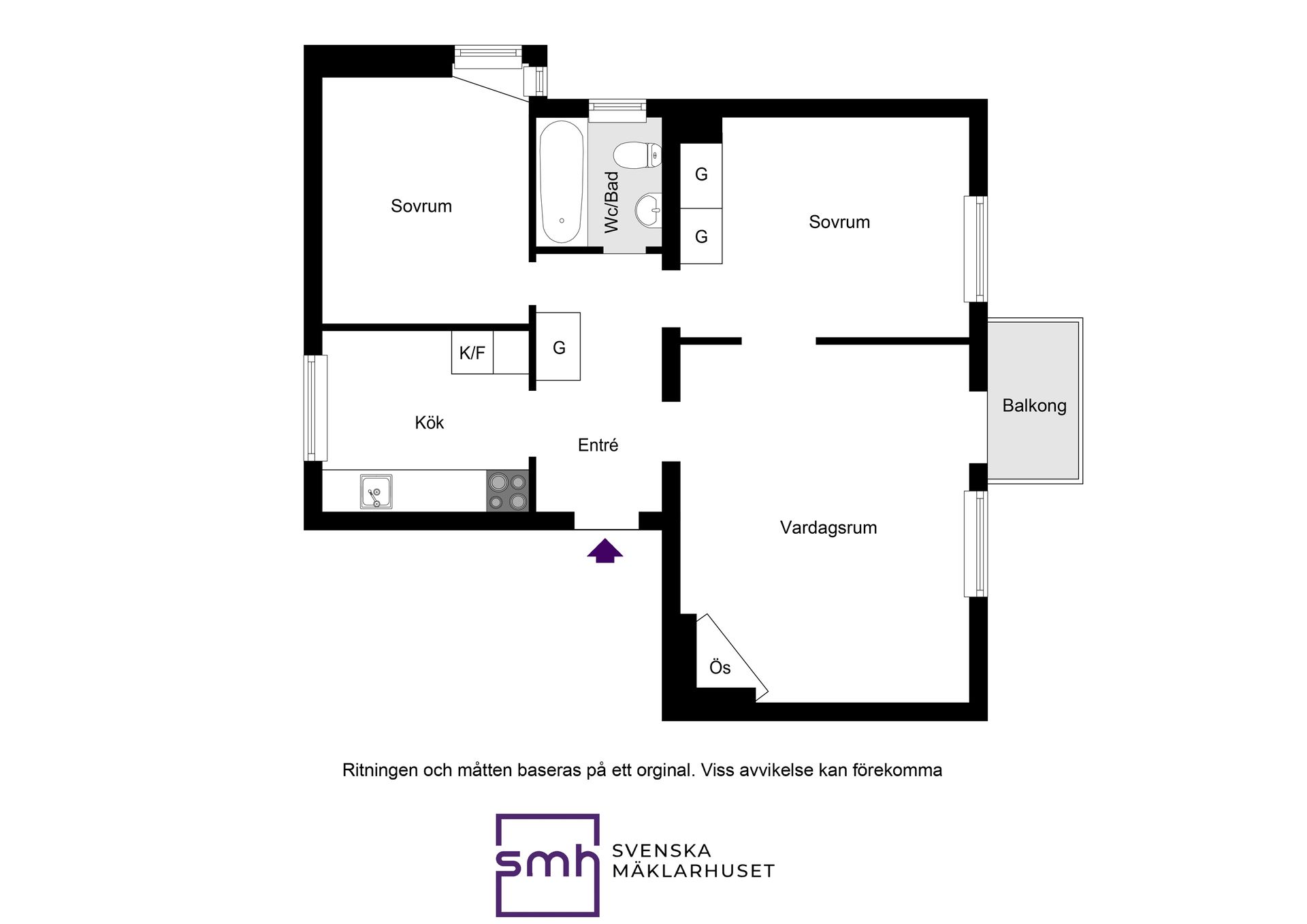 Bostadsrätt, Byggmästarvägen 37, 3 tr., Bromma / Abrahamsberg, Stockholm