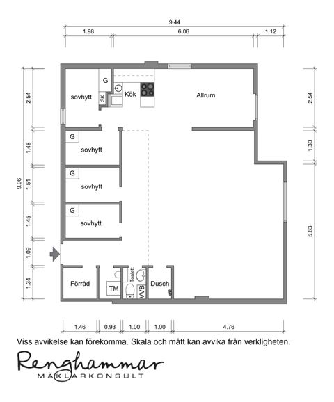 Radhus, Anckerbyn 26, Haverdal, Halmstad