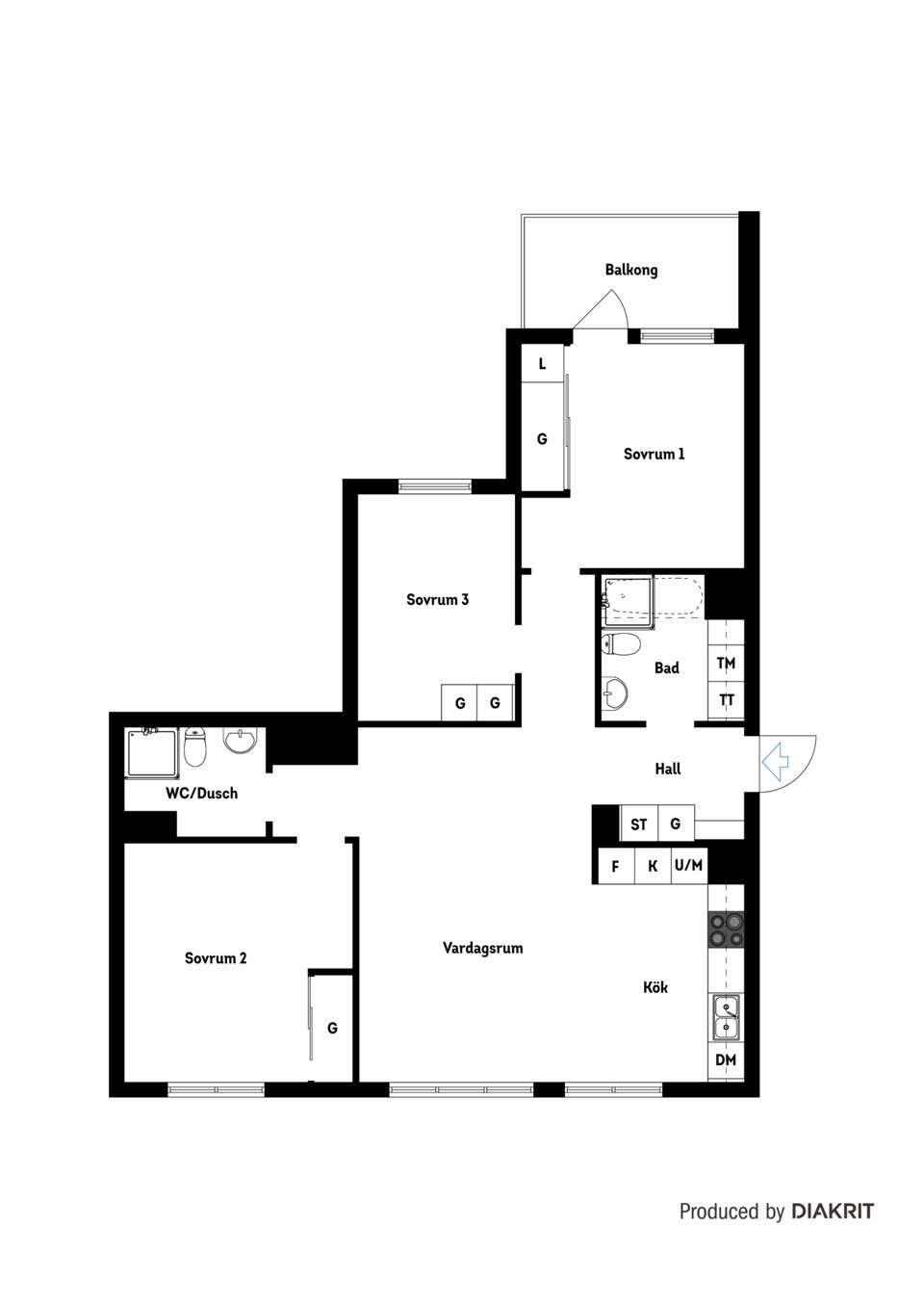 Bostadsrätt, Brunnsgatan 32, Centralt Väster, Nyköping