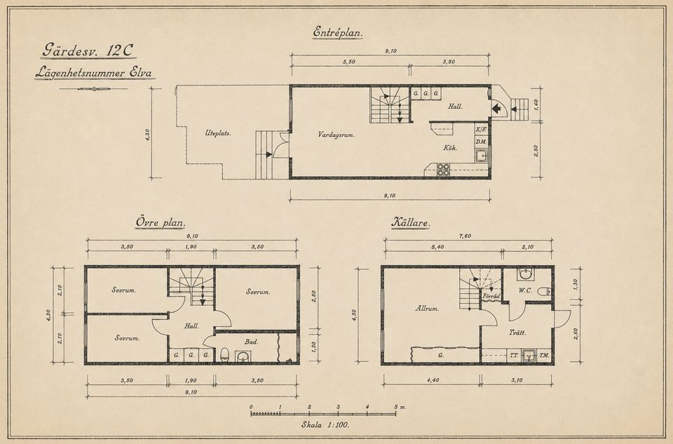 Bostadsrätt, Radhus, Gärdesvägen 12C, Lägenhetsnummer Elva, Mölnlycke, Härryda