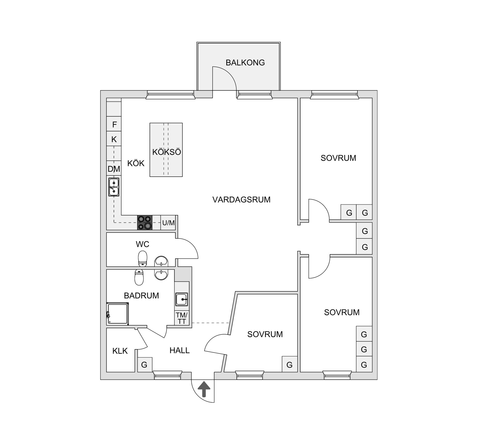 Bostadsrätt, Kungsgatan 4A, Centralt, Ljungby