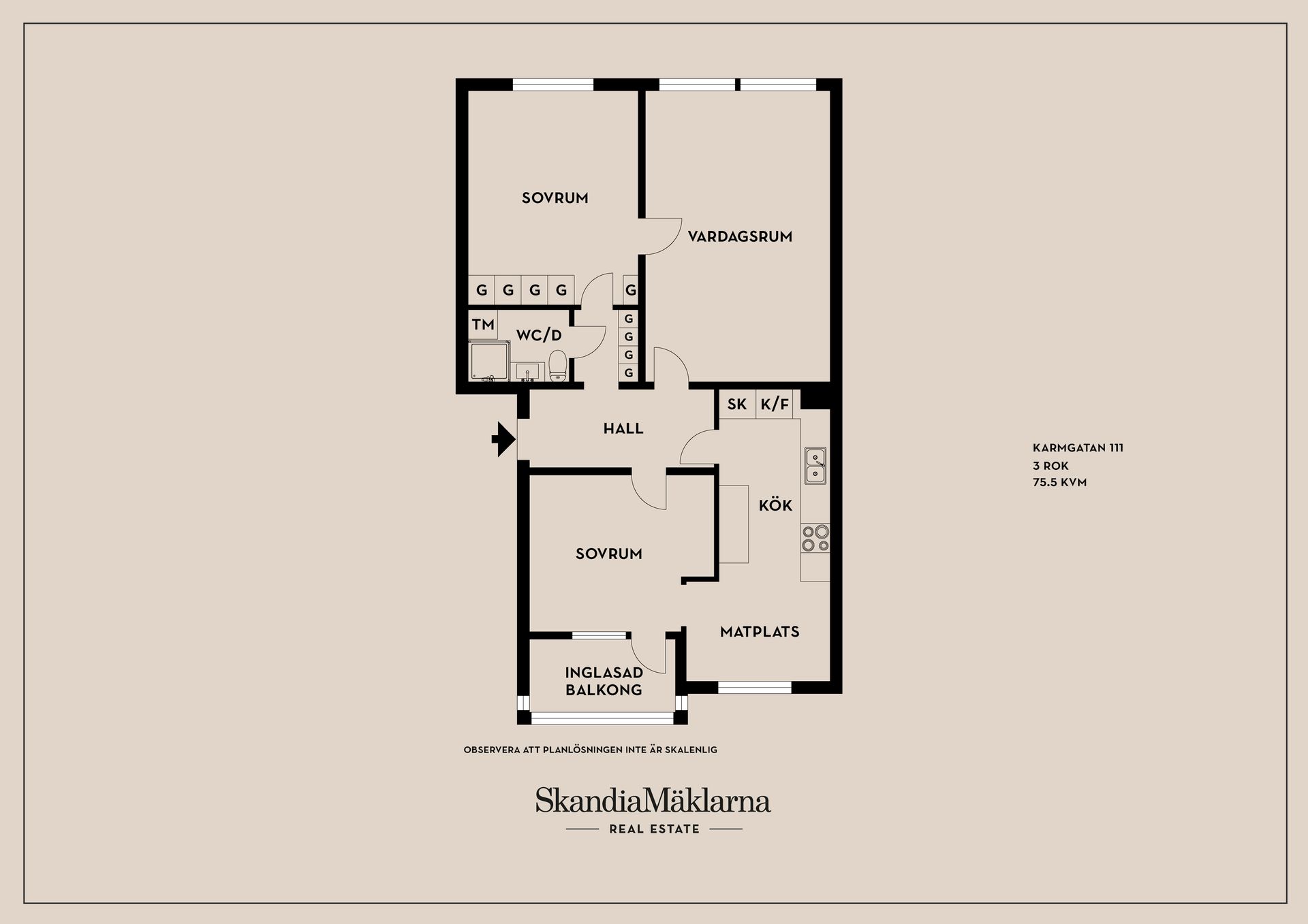 Bostadsrätt, Karmgatan 115, Karlstad