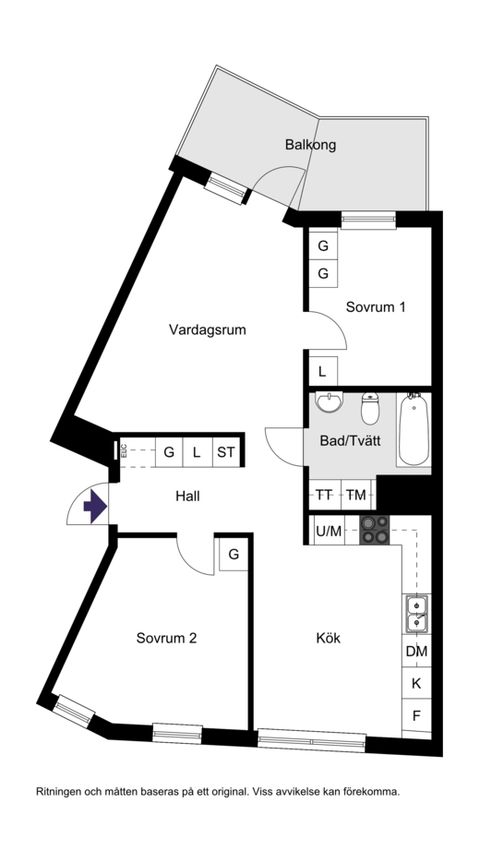Bostadsrätt, Bryggvägen 12, vån 4/5, Gröndal, Stockholm