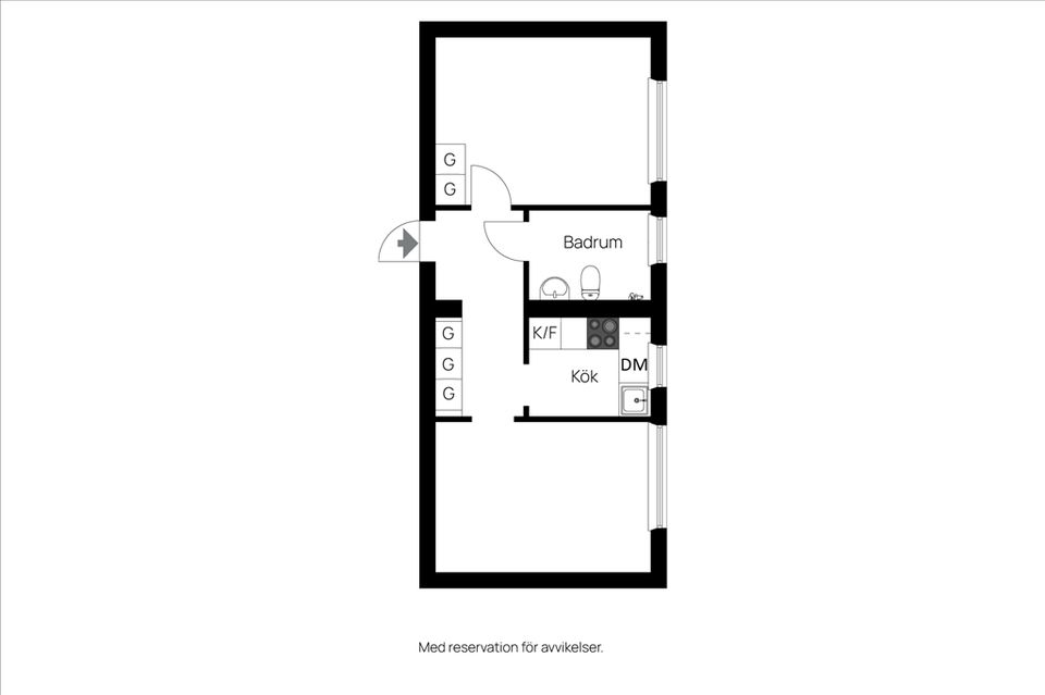 Bostadsrätt, Runda vägen 25, vån 2/3, Alvik / Äppelviken, Stockholm