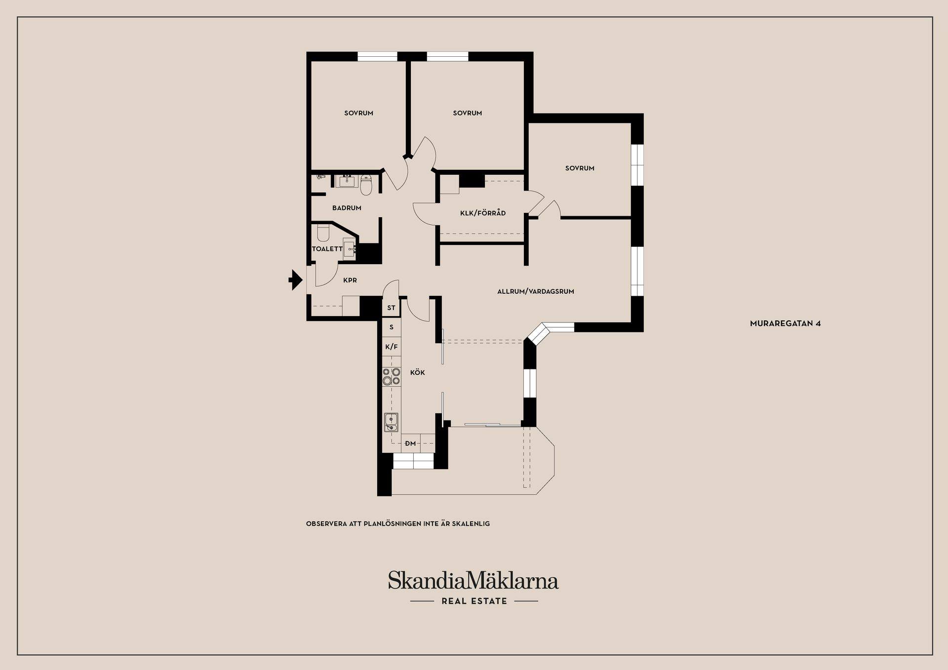 Bostadsrätt, Muraregatan 4, Kvarnberget, Karlstad