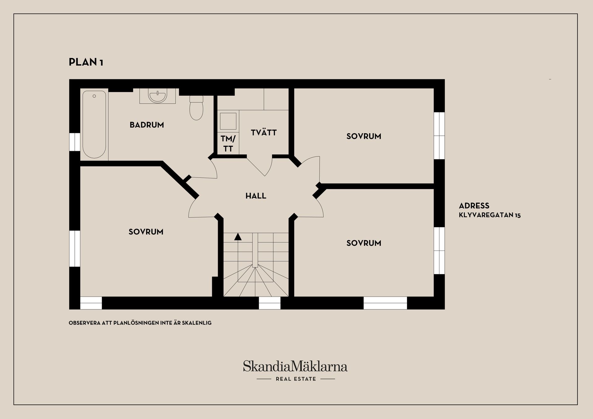 Radhus, Klyvaregatan 15, Brandholmen, Nyköping