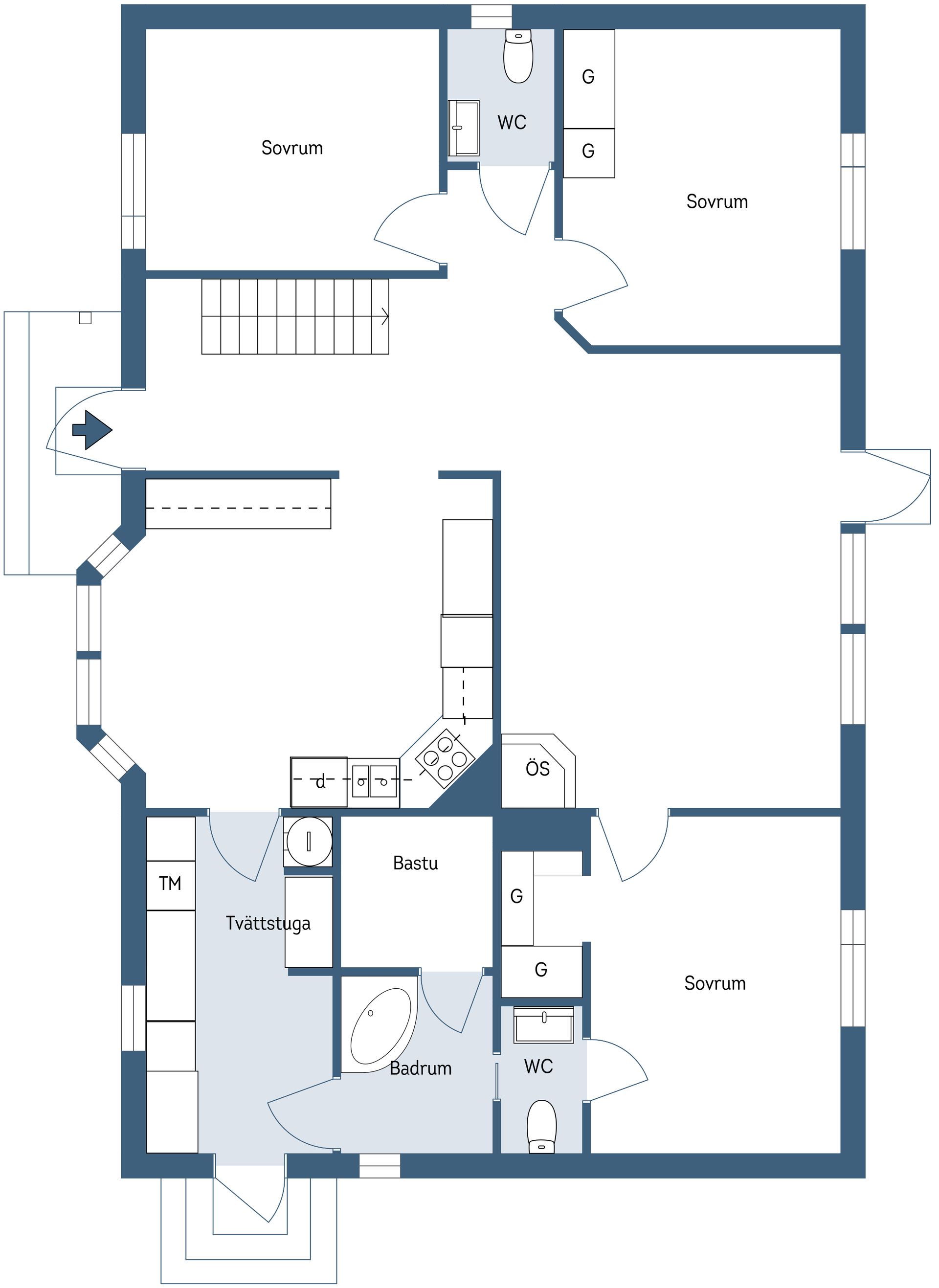 Villa, Boovägen 27, Boo Gård, Nacka
