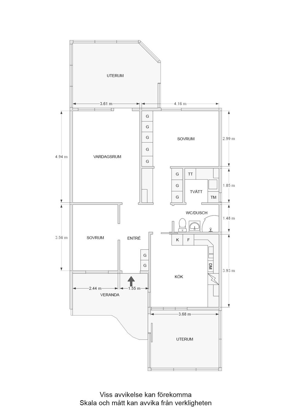Bostadsrätt, Gnejsvägen 105, Bråstorp, Motala