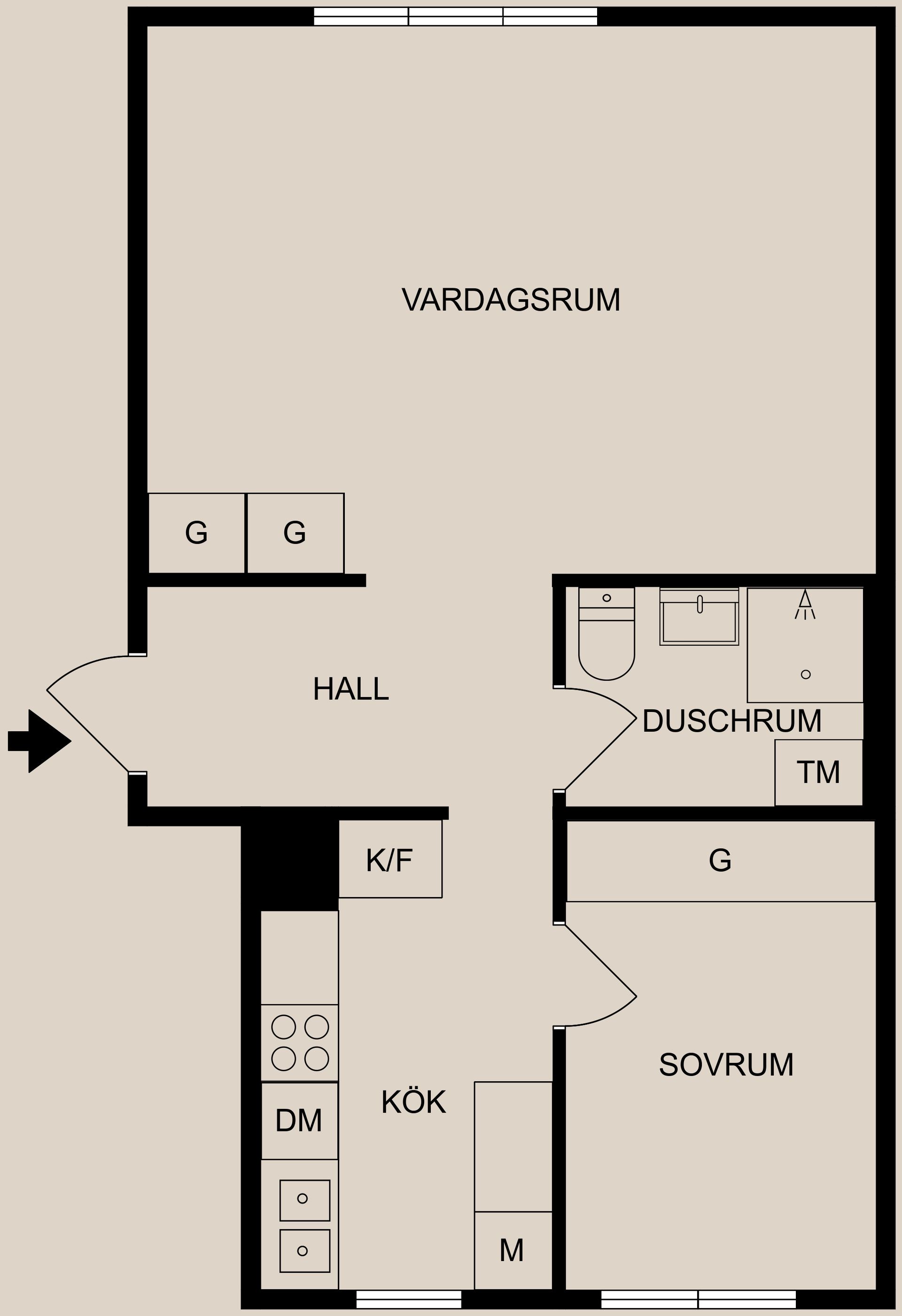 Bostadsrätt, Eknäsgatan 45, Klingsberg, Norrköping