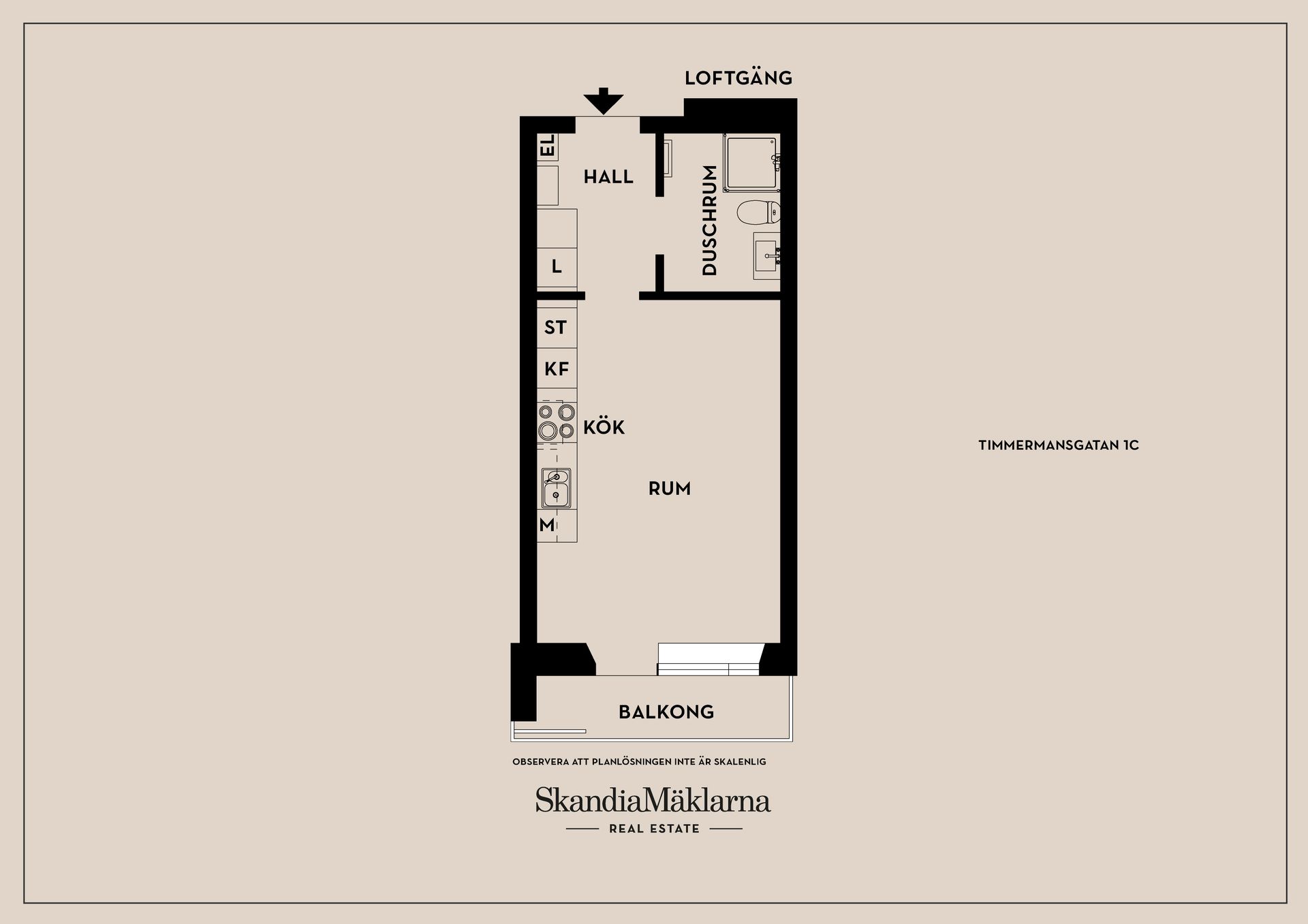 Bostadsrätt, Timmermansgatan 1C, Övre Vasastaden, Linköping