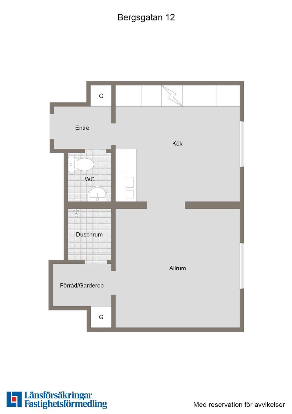 Bostadsrätt, Bergsgatan 12, S:t Ilian, Enköping
