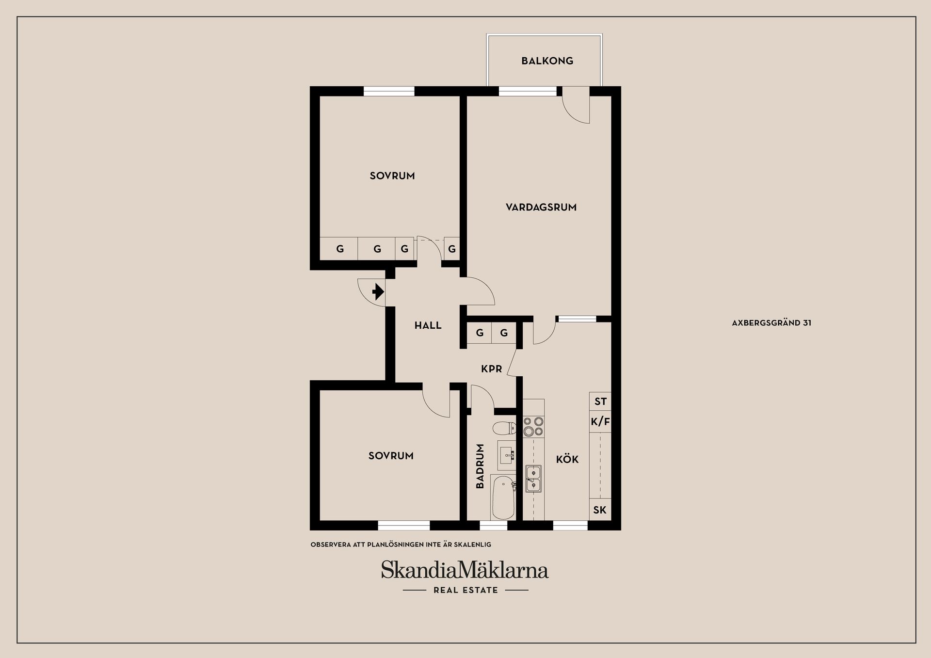 Bostadsrätt, Axbergsgränd 31, Hagsätra, Stockholm