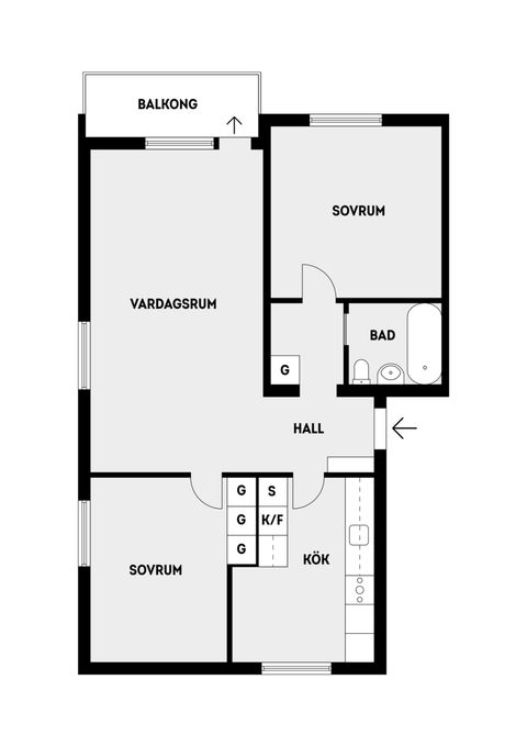 Bostadsrätt, Tvärvägen 16, Vallentuna Centrum, Vallentuna