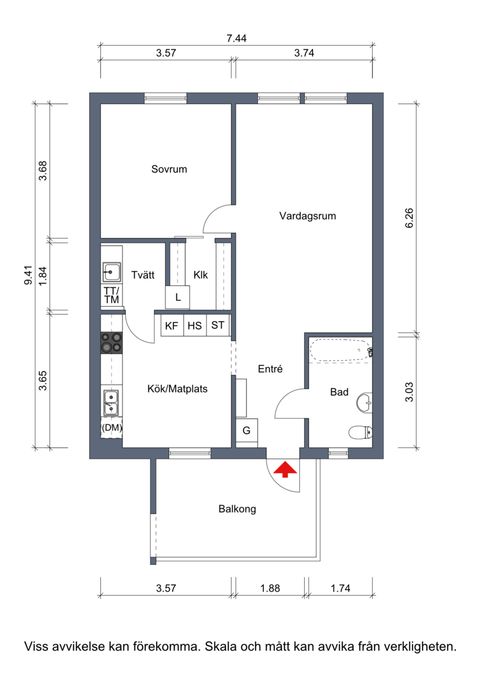 Bostadsrätt, Strandgatan 19 C, Vännäsby, Vännäs