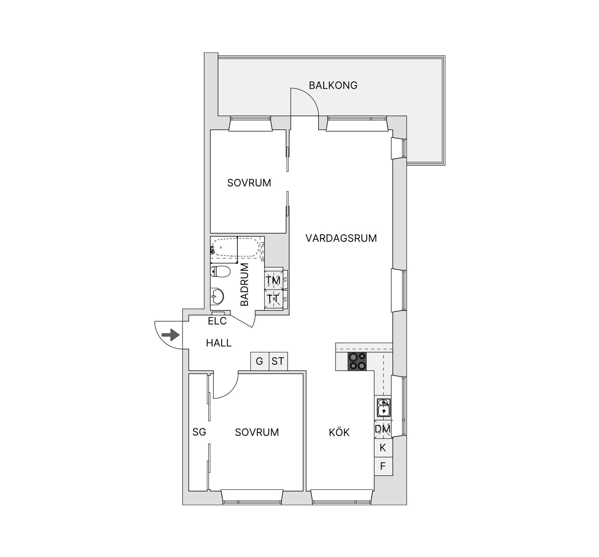 Bostadsrätt, Ynglingagatan 15, Norrmalm, Borås