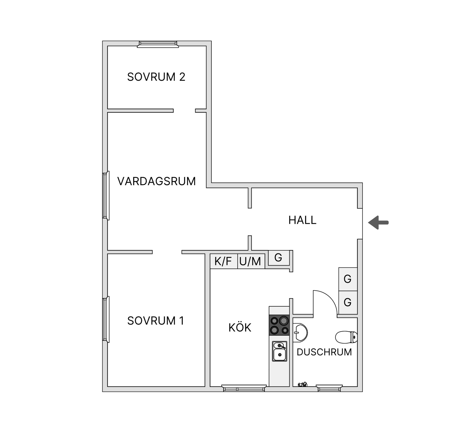 Bostadsrätt, Vallvägen 2A, Centralt, Upplands Väsby