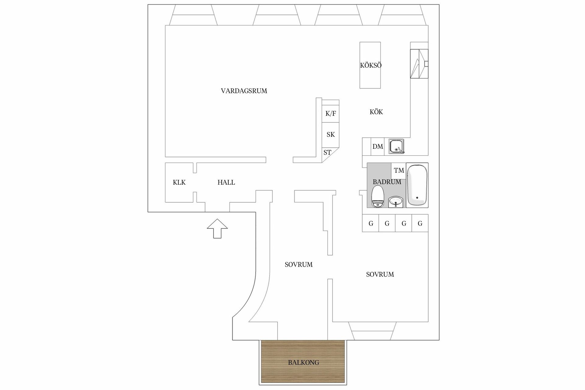 Bostadsrätt, Svartensgatan 5B, Södermalm Katarina, Stockholm