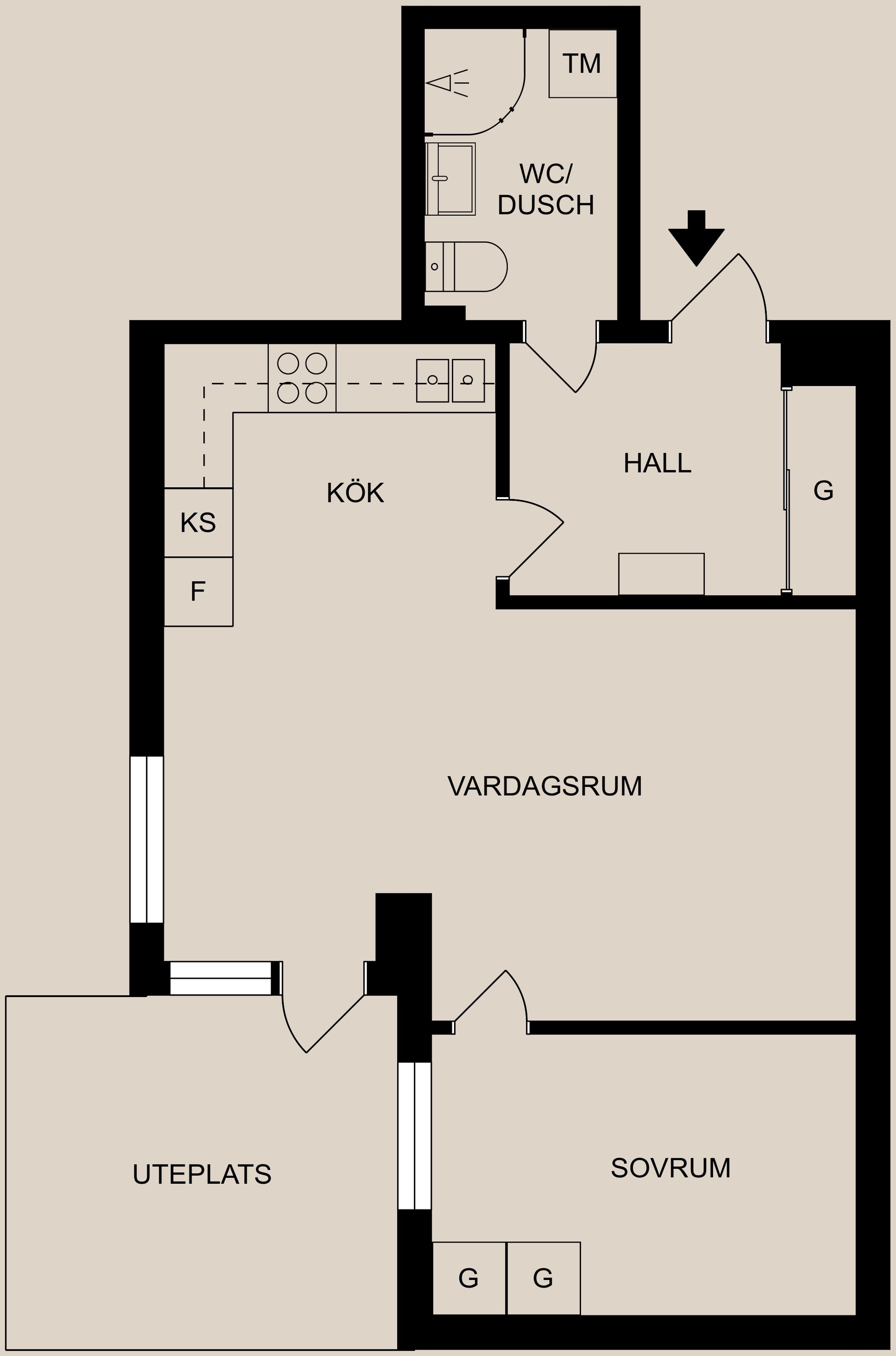 Bostadsrätt, Smedstugugatan 14, Haga, Norrköping