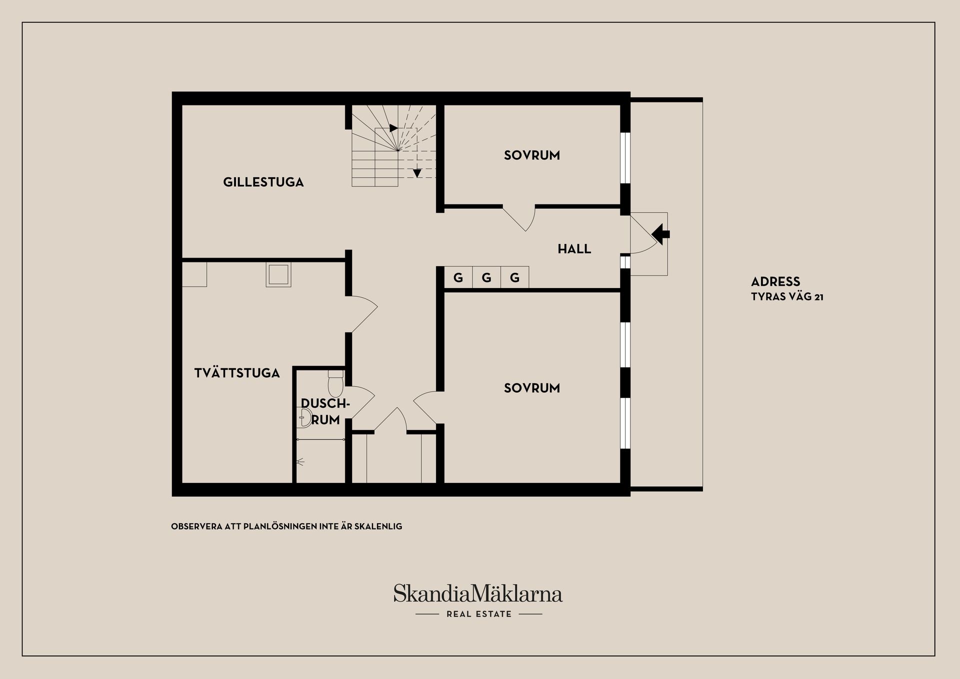 Radhus, Tyras väg 21, Bergshammar, Nyköping