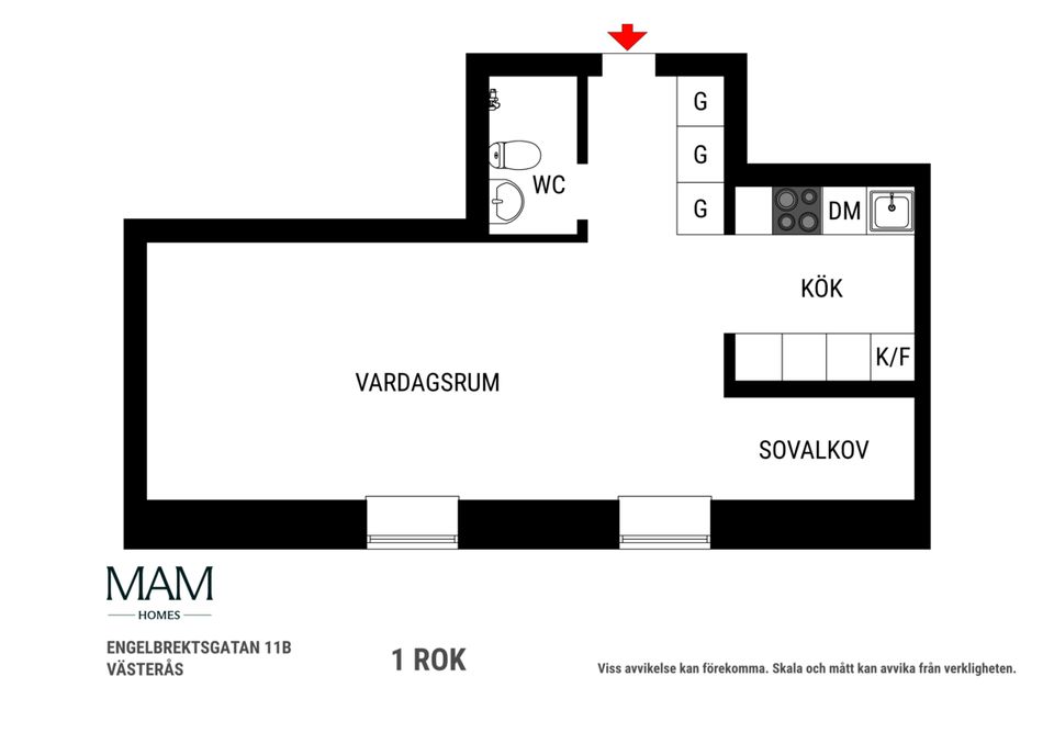 Bostadsrätt, Engelbrektsgatan 11B, Centrum, Västerås