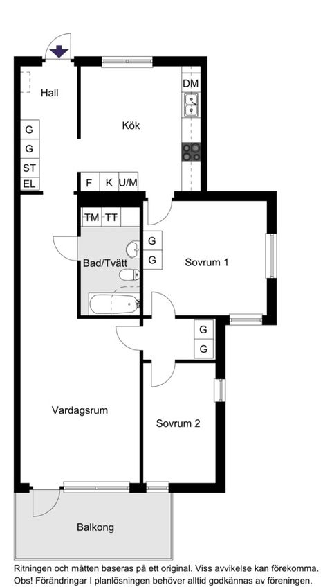 Bostadsrätt, Alpvägen 17, 5 tr., Bromma / Mariehäll, Stockholm